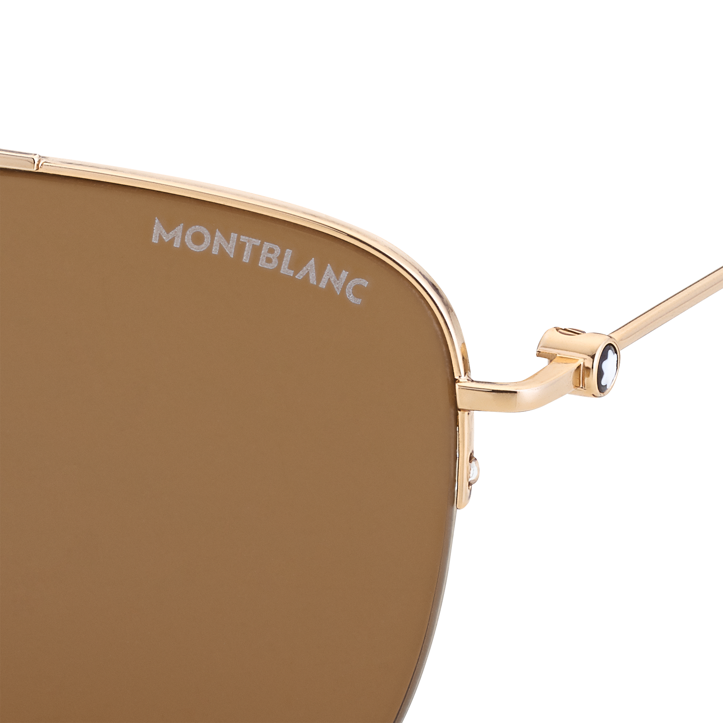 Rectangular Gold colored Metal Frame Sunglasses, image 2