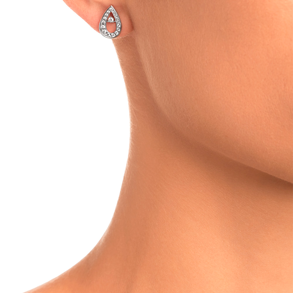 2 صورة ،Princesse Grace de Monaco Pétales de Rose motif earstuds