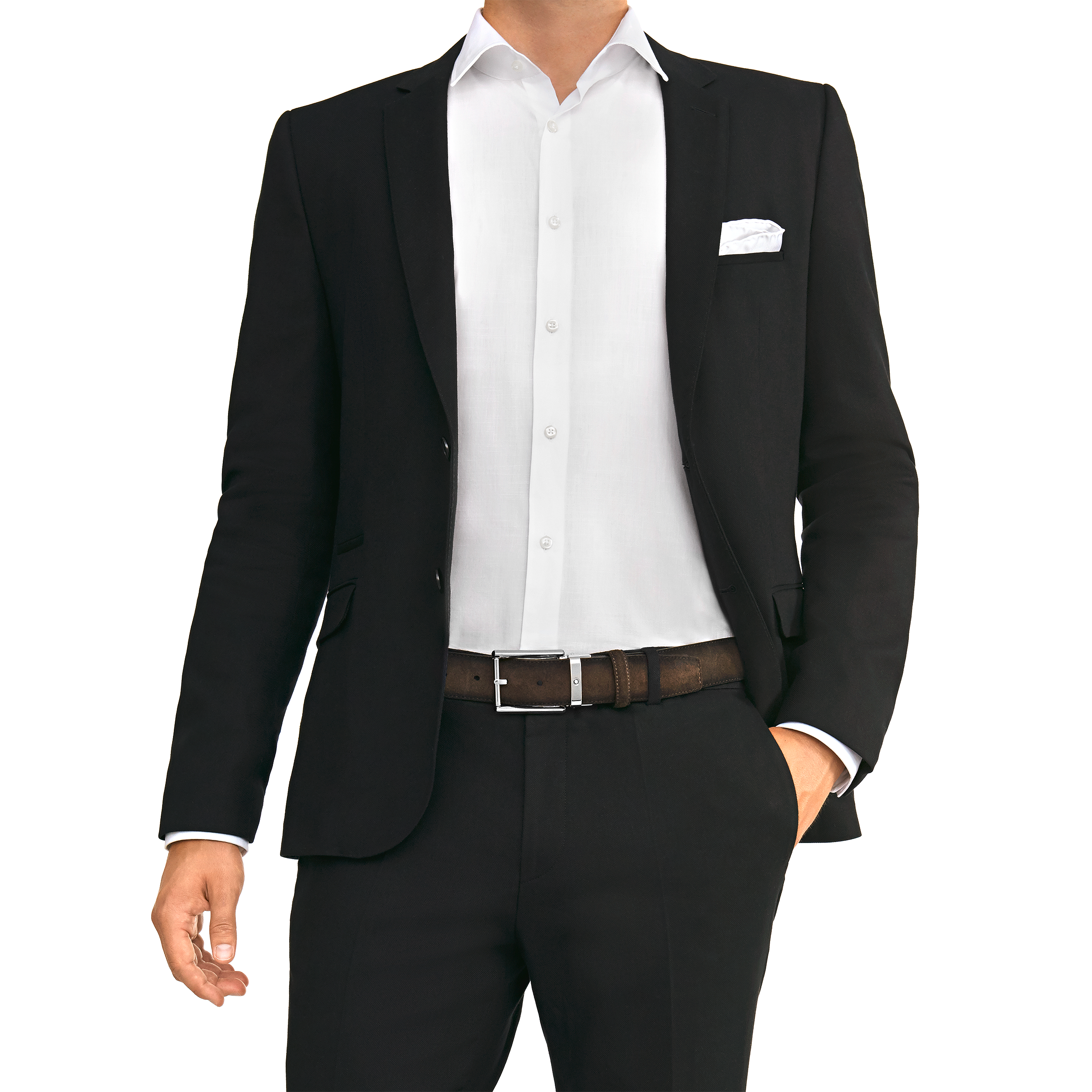 Dark brown cut-to-size casual belt, image 1