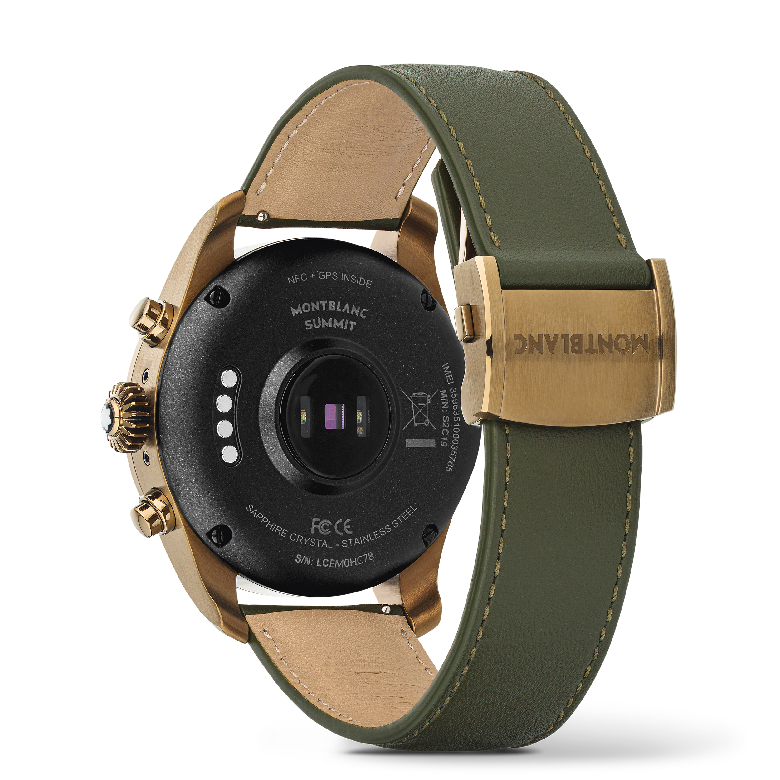 Montblanc Summit 2+ Stainless Steel Bronze Color and Leather Strap, image 2