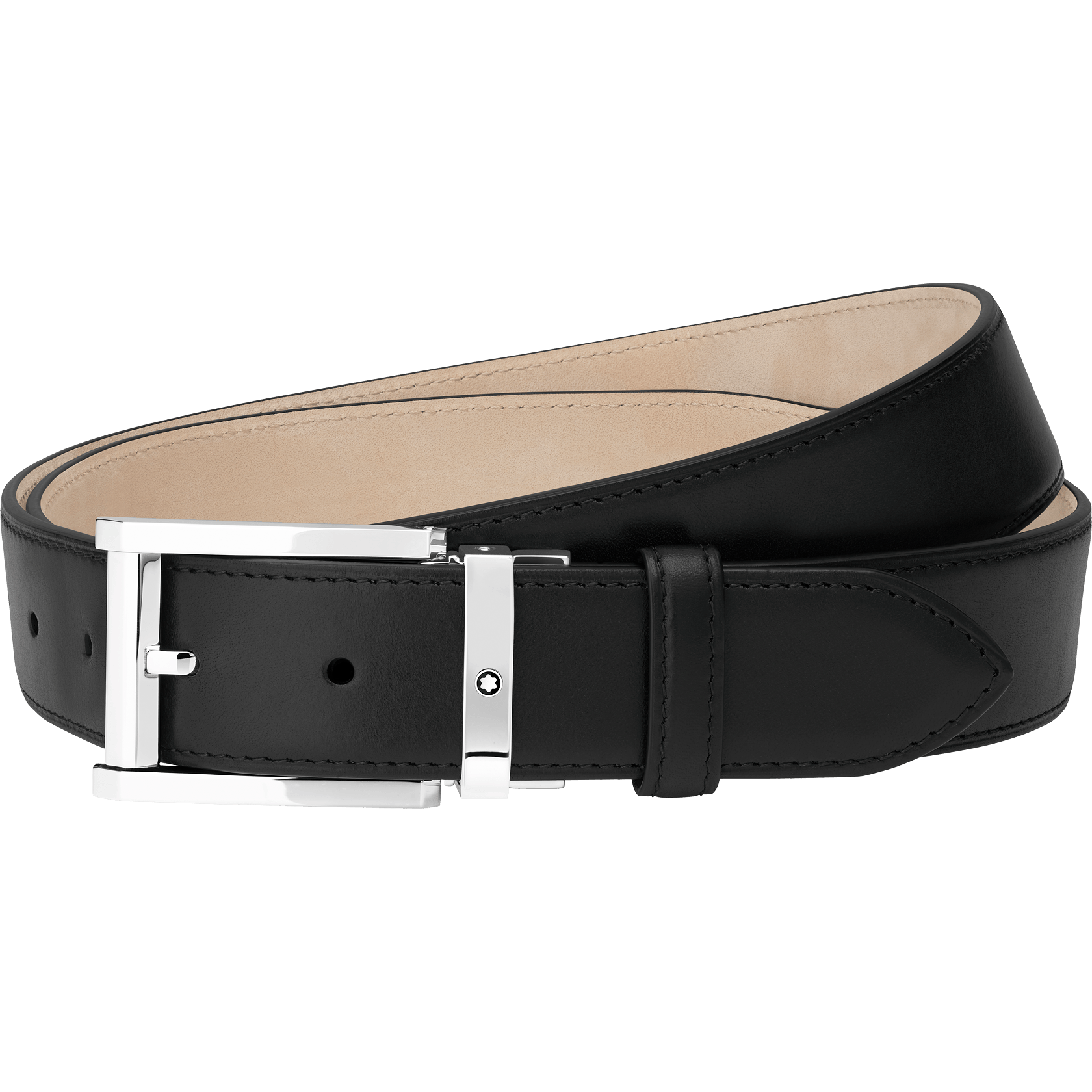 Rectangular Shiny Palladium finish Pin Buckle Belt, image 1