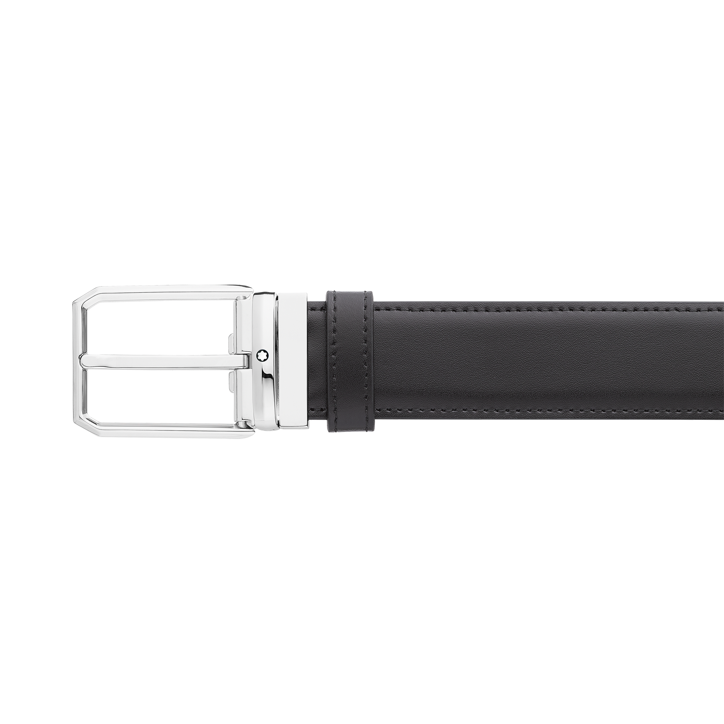 Black/burgundy 32 mm reversible leather belt, image 2
