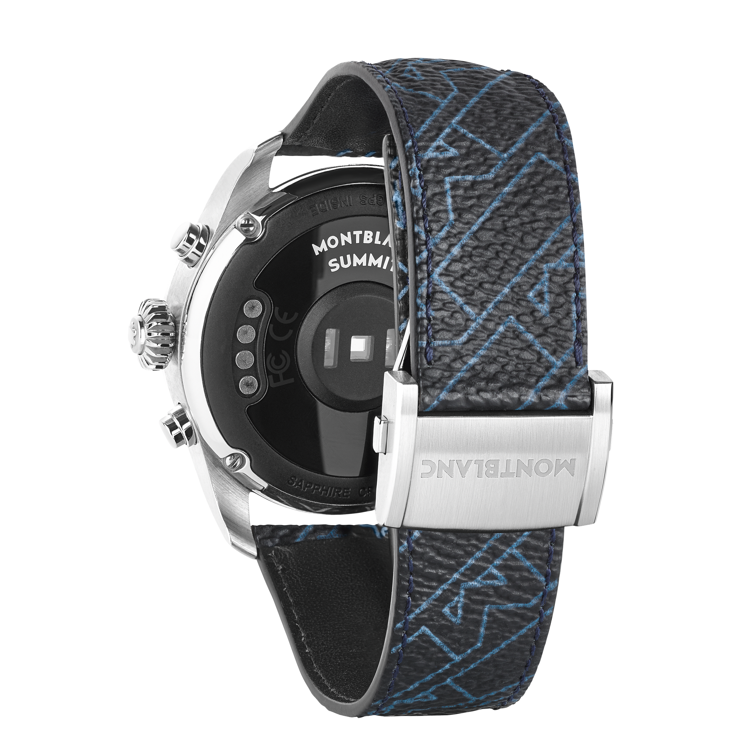 3 صورة ،Montblanc Summit 2 Stainless Steel Montblanc Pattern Blue