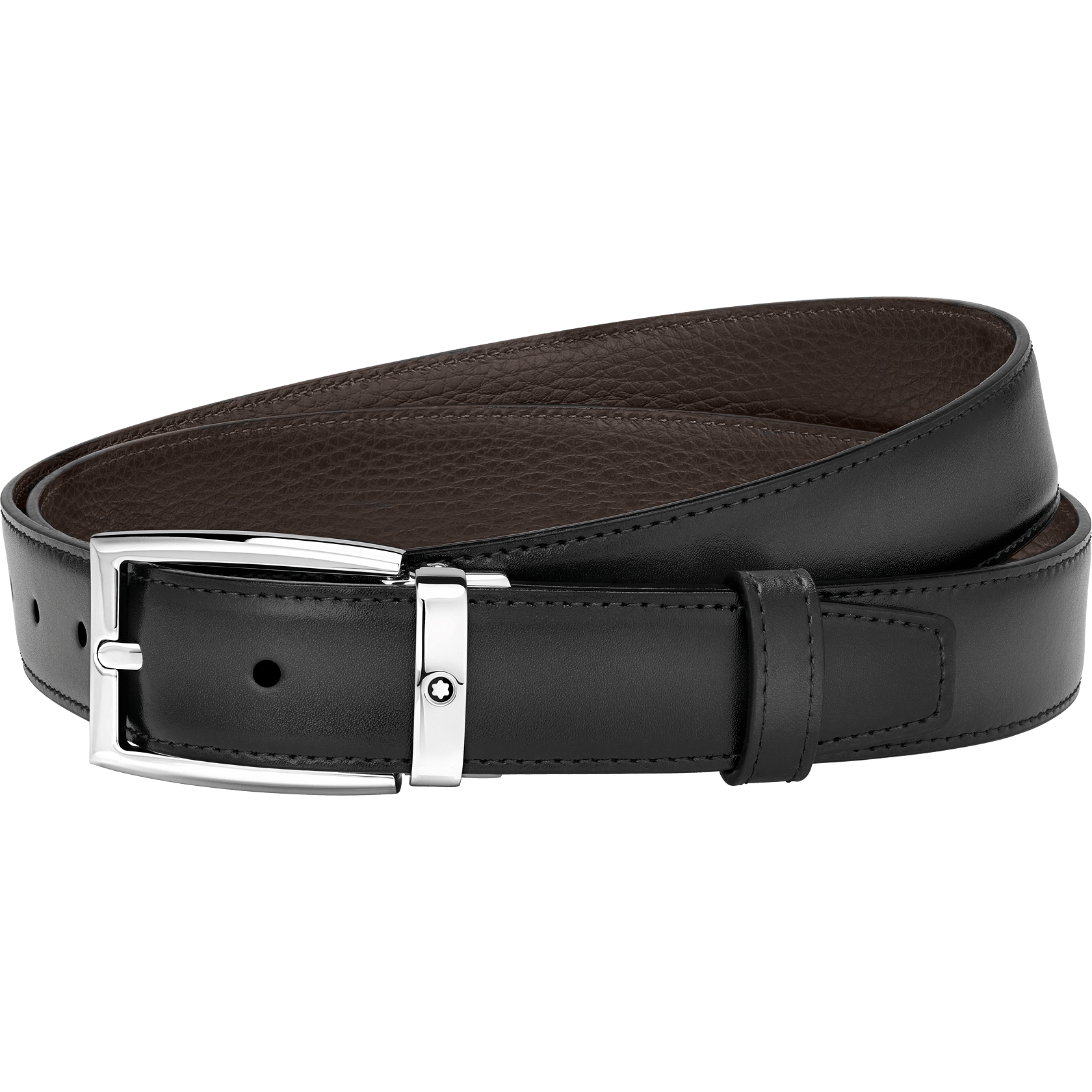 Rectangular Shiny Palladium finish Pin Buckle Belt
