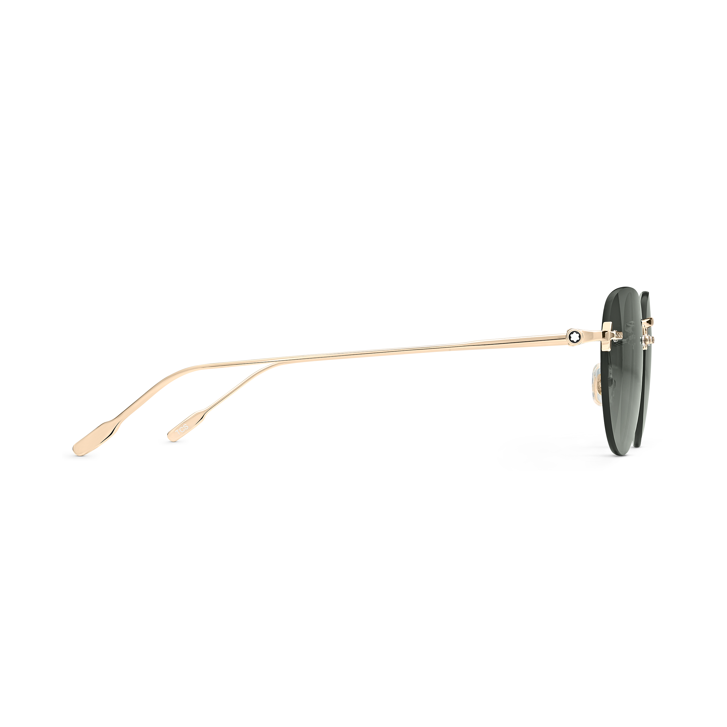 Round Sunglasses with Gold Colored Metal Frame, image 4
