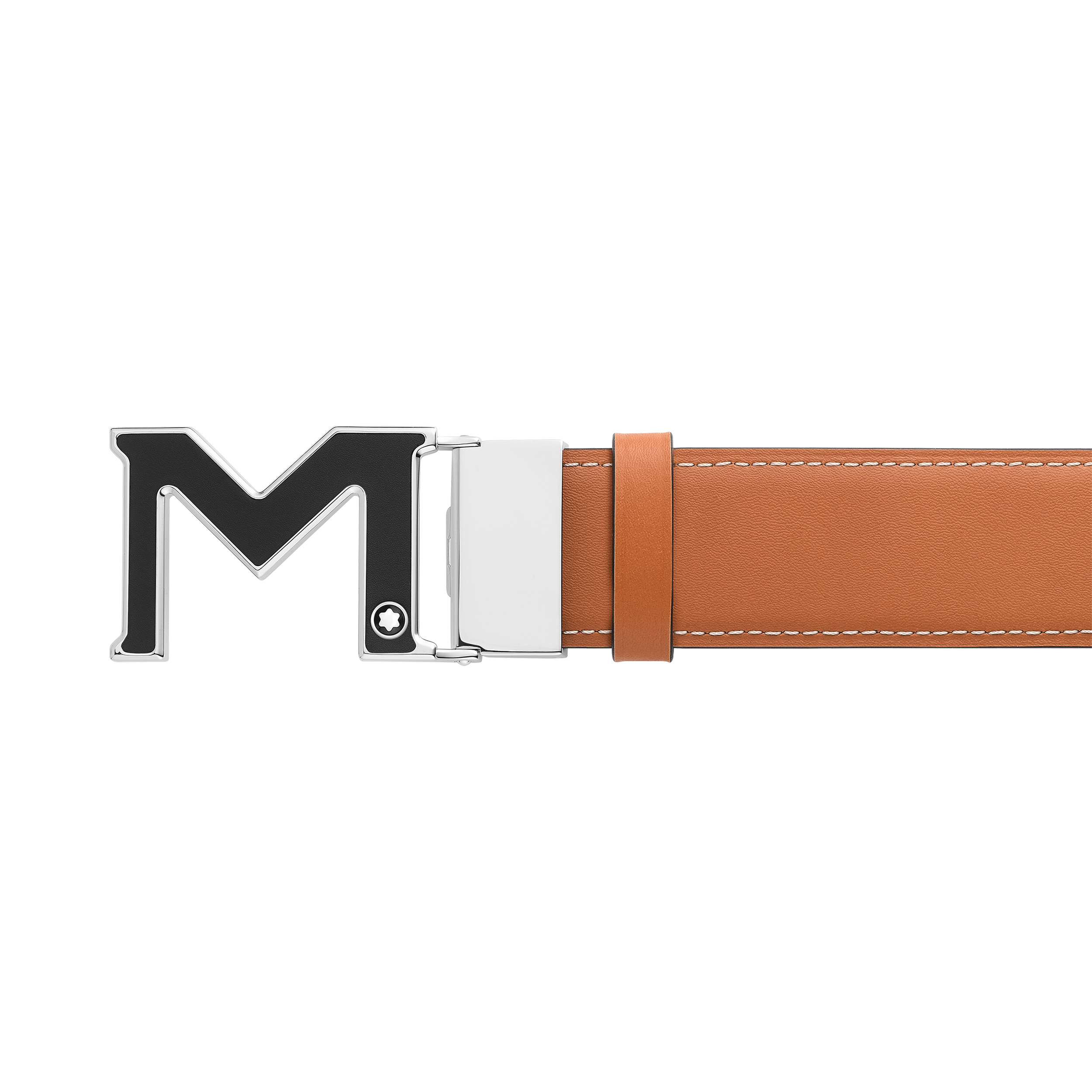 M buckle black/tan 35 mm reversible leather belt, image 1