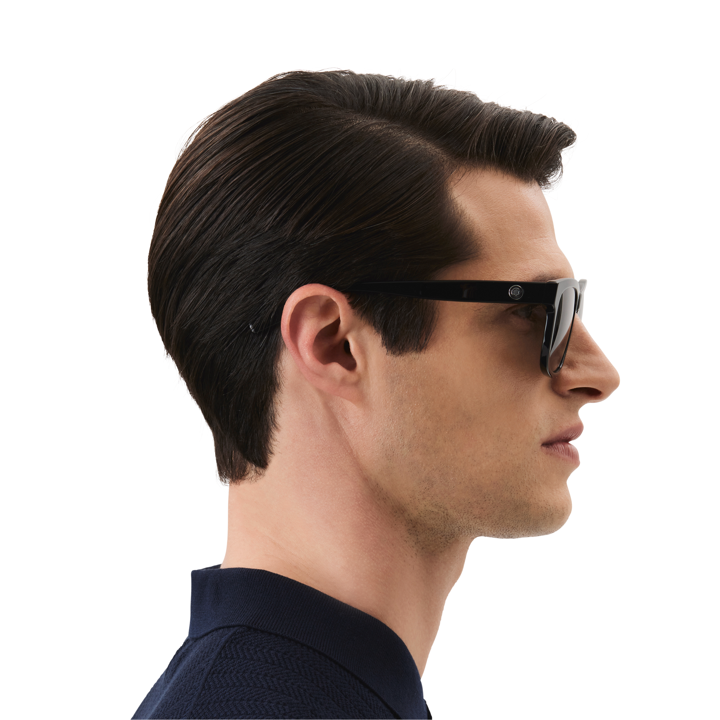 Squared Sunglasses with Black Colored Acetate Frame, image 2