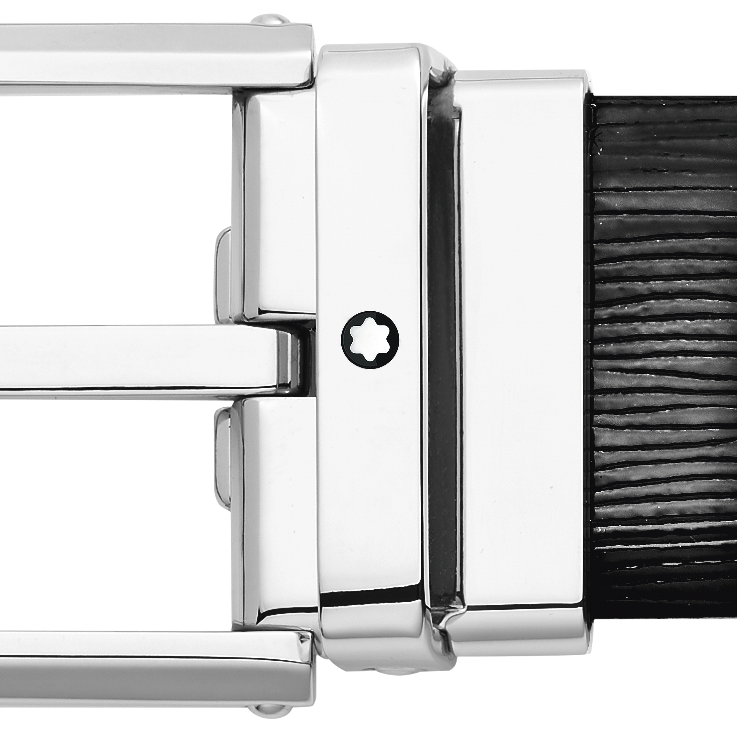 Rectangular Shiny&Matt Palladium finish Pin Buckle Belt, image 4