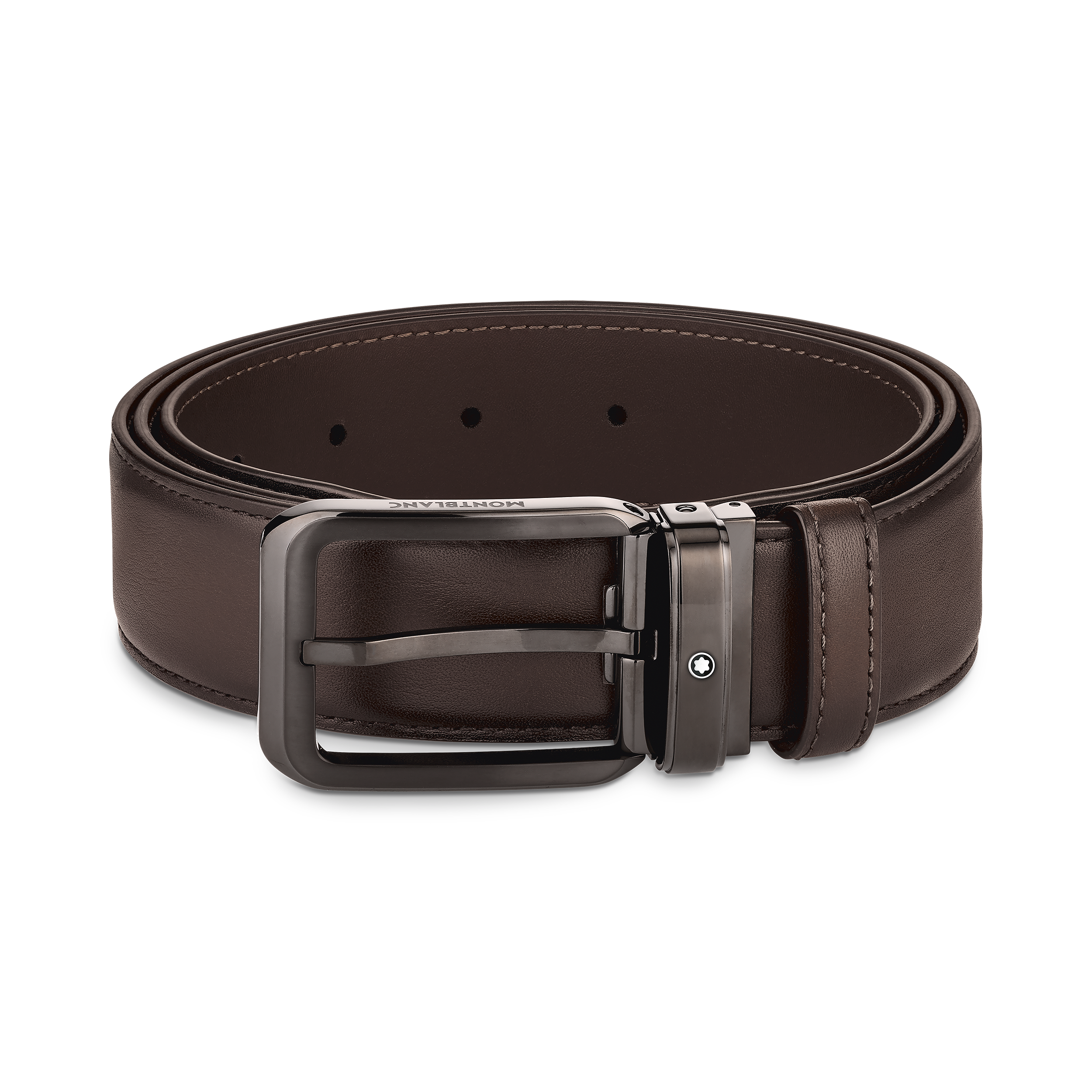 Shaded brown 35 mm leather belt