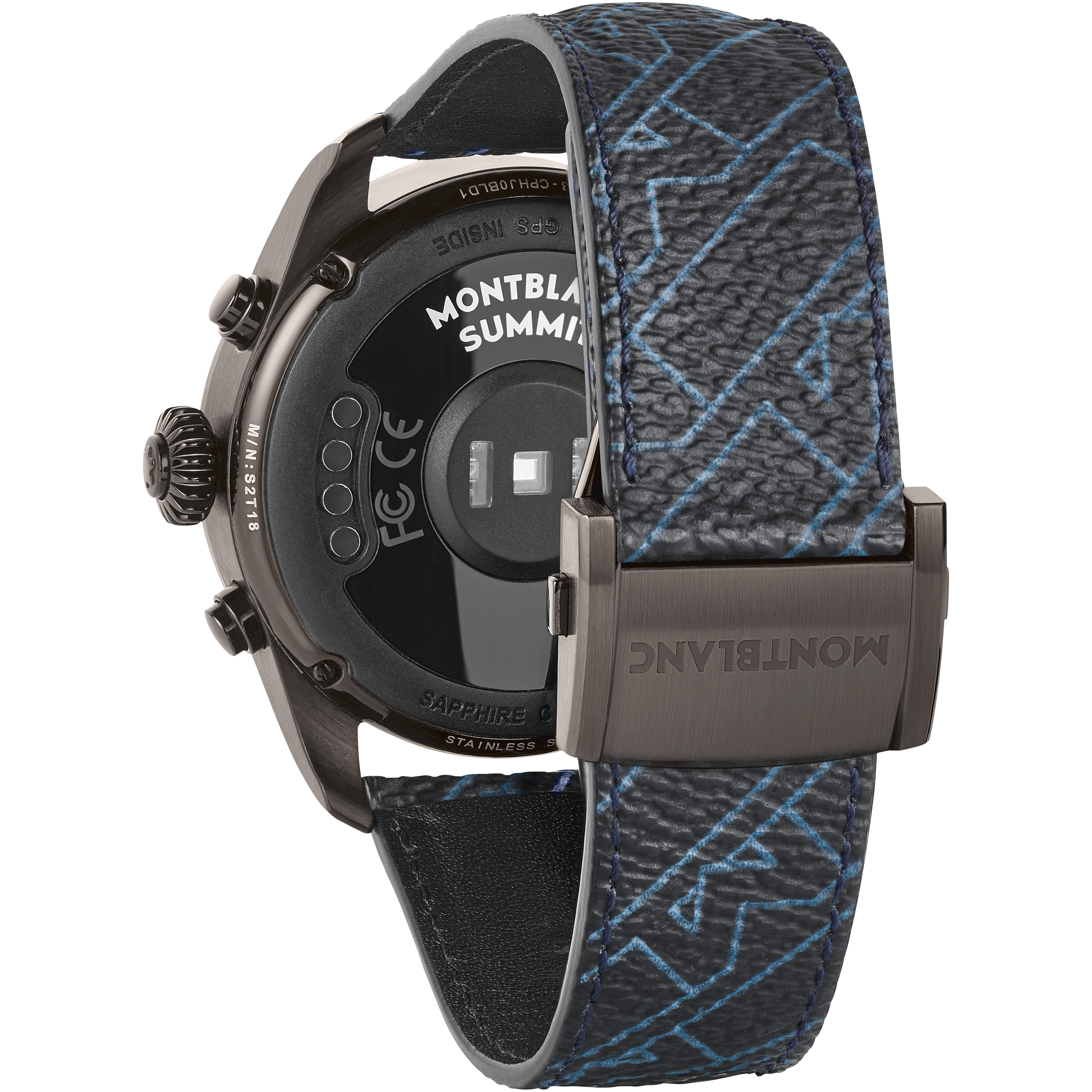 Montblanc Summit 2 Stainless Steel Black Montblanc Pattern Blue, image 4