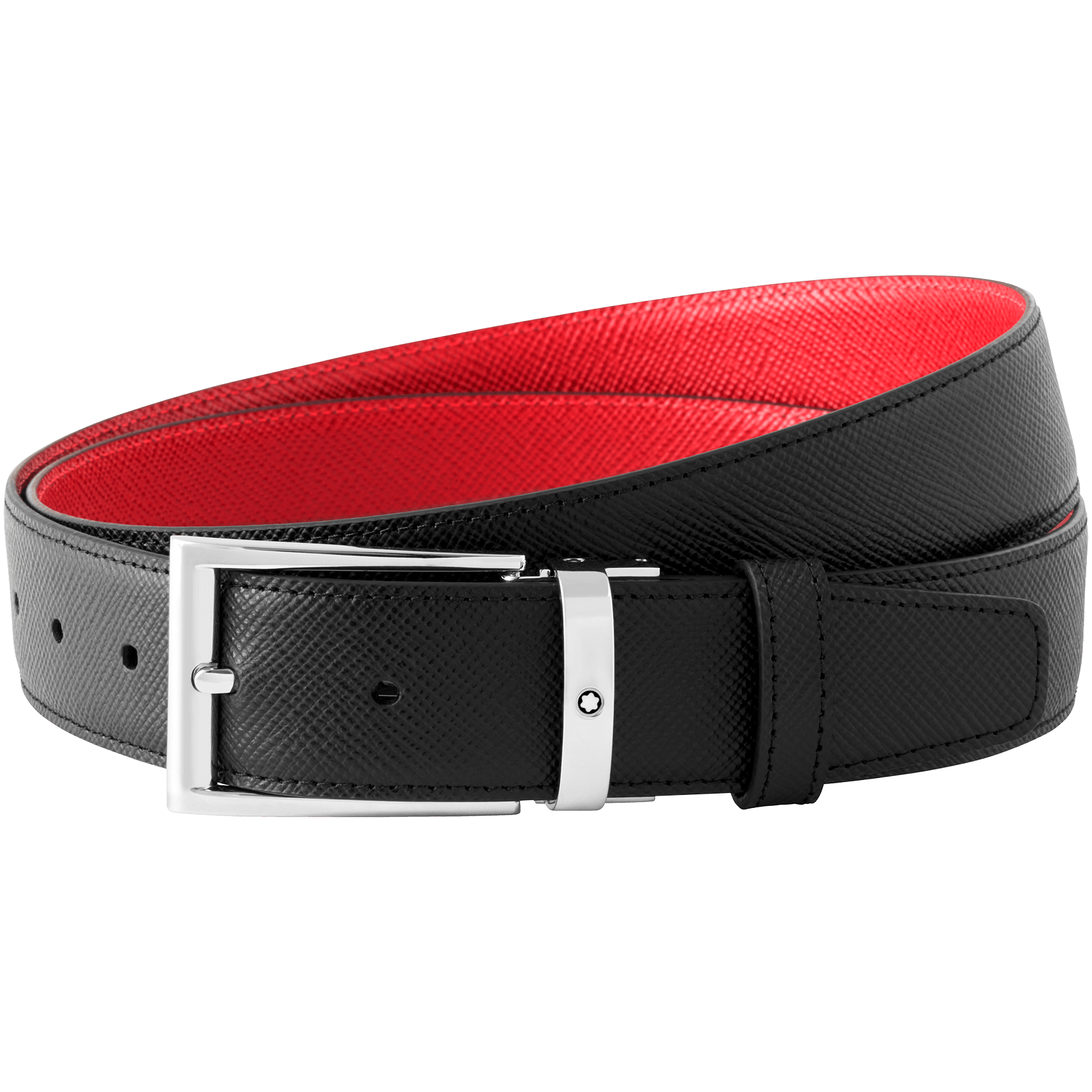 Black/red reversible cut-to-size business belt, image 1