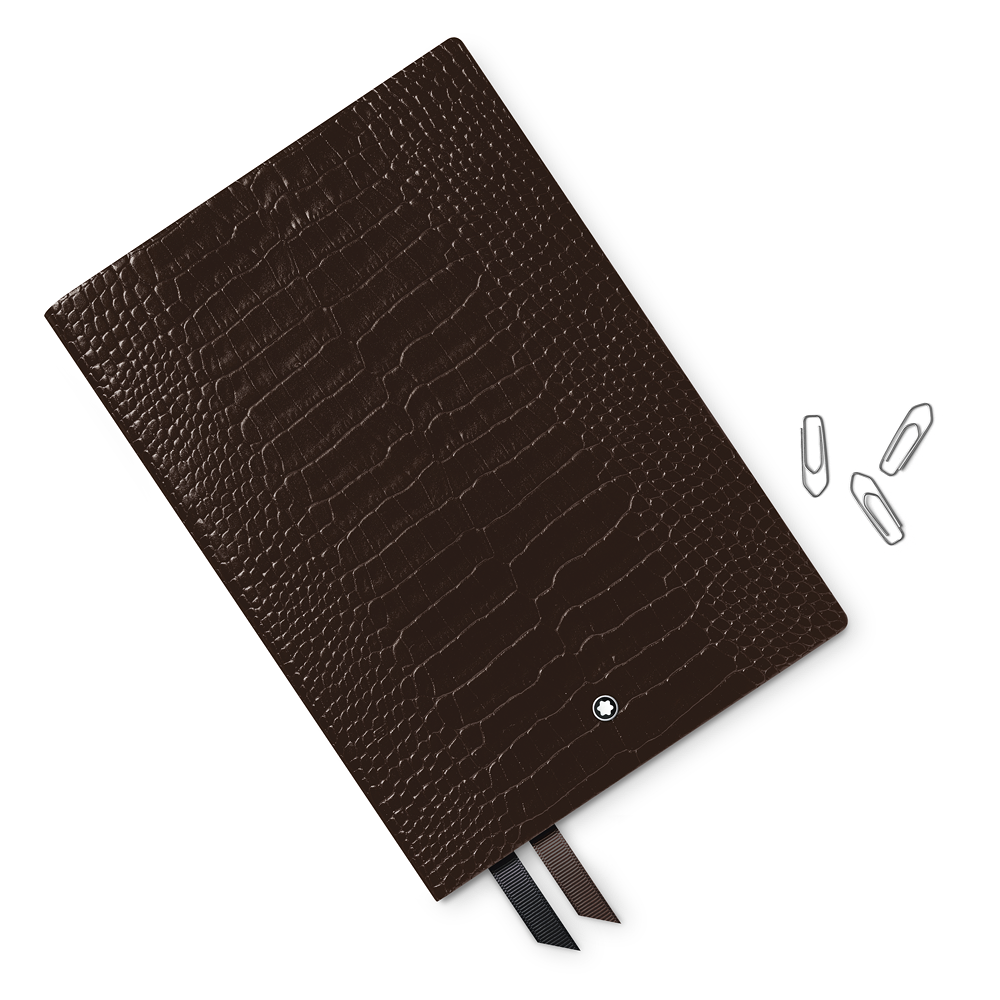 Montblanc Fine Stationery Notebook #146 Croco Print Dark Brown, image 5