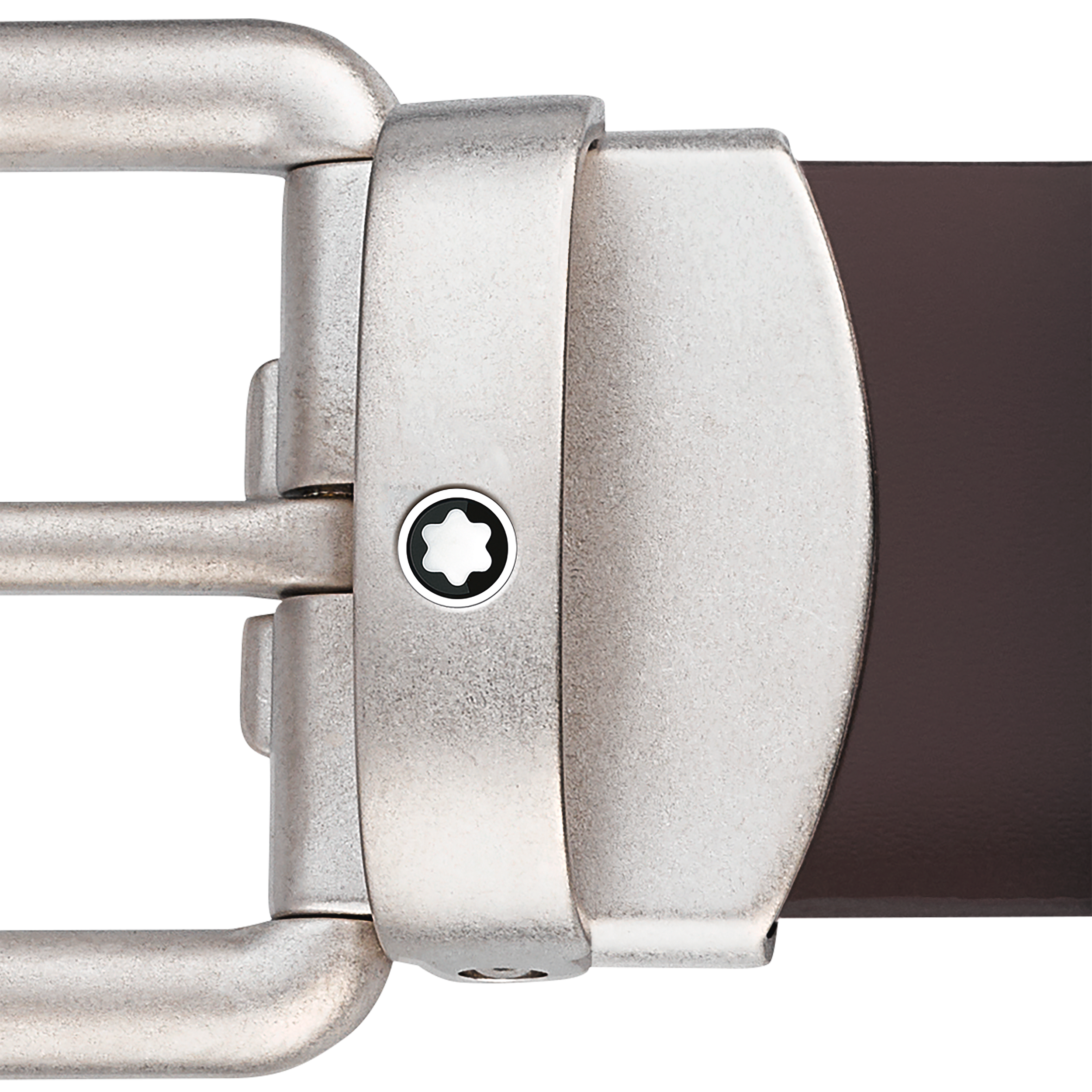 Brushed brown 30 mm leather belt, image 4