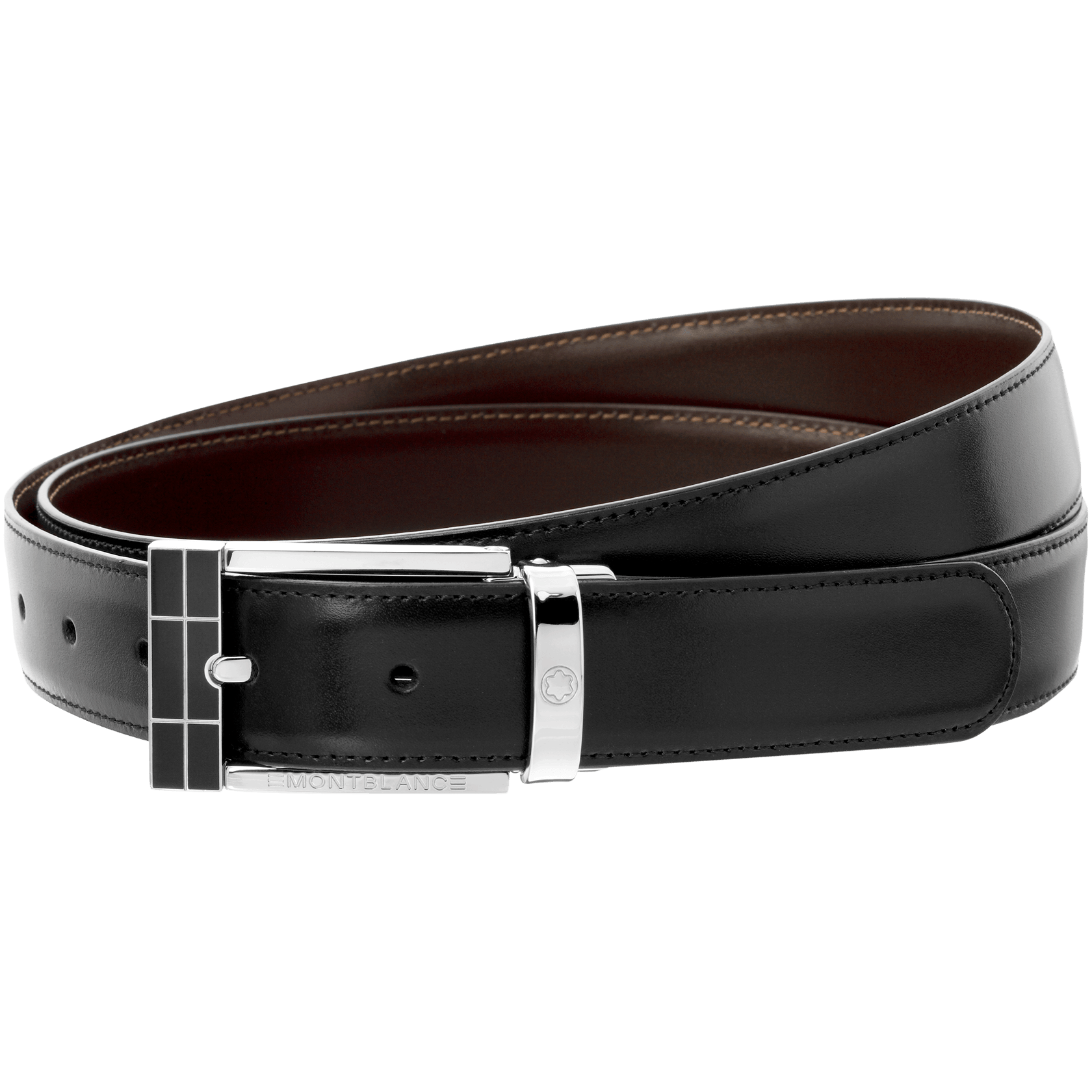 Black/brown reversible cut-to-size casual belt, image 1