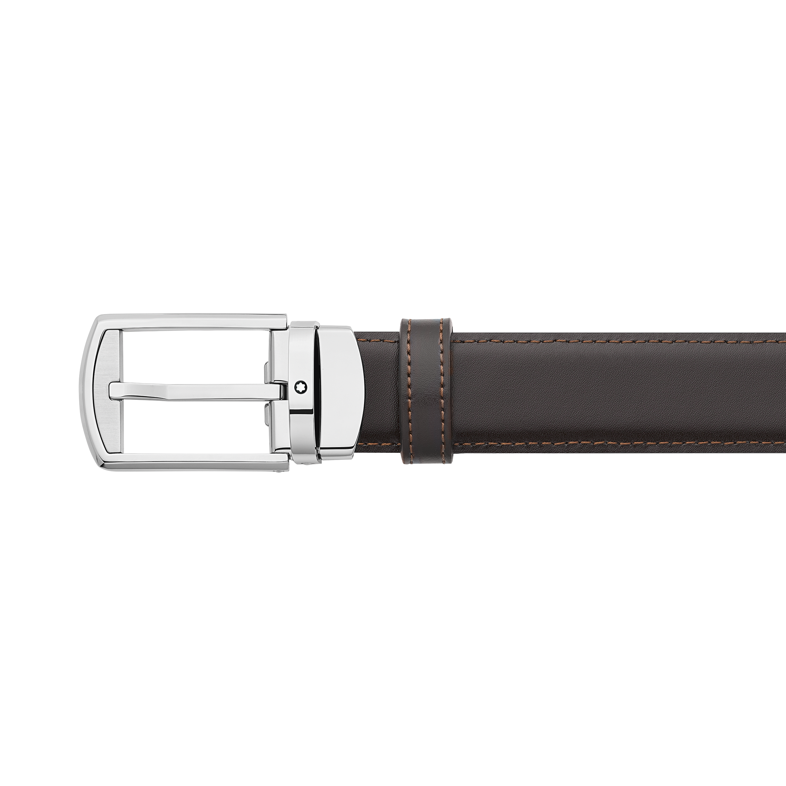 Black/brown 30 mm reversible leather belt, image 2