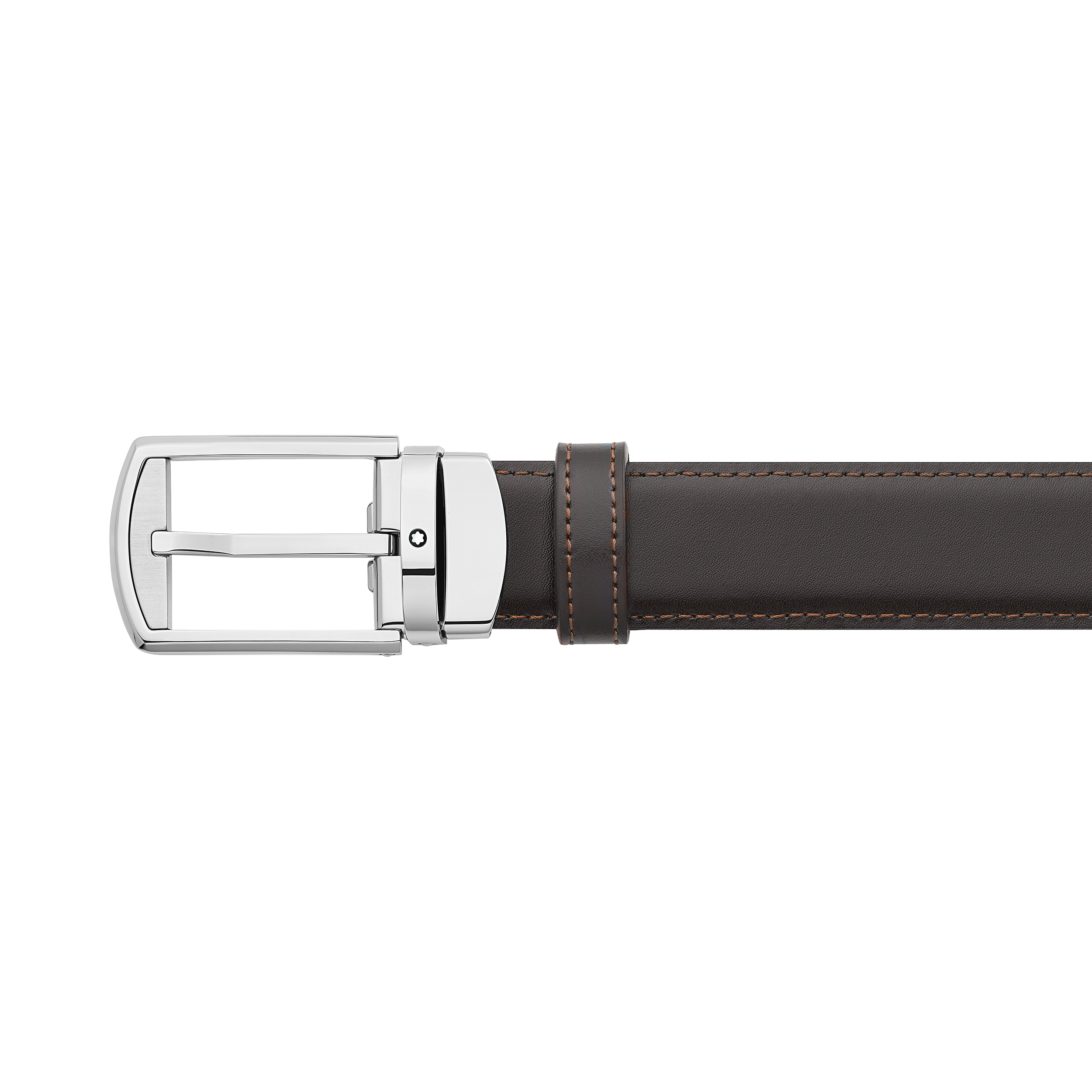 Black/brown 30 mm reversible leather belt, image 3