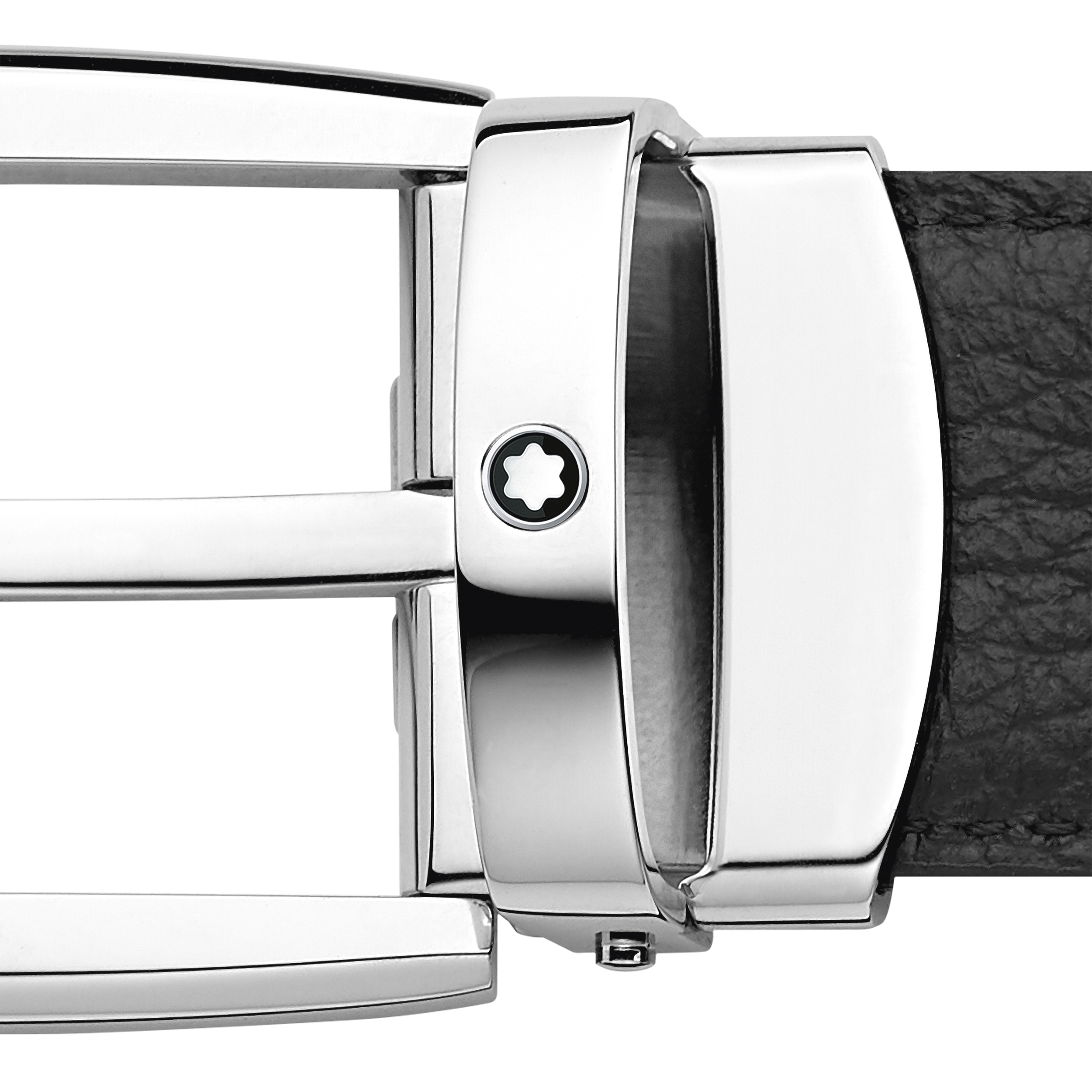 Black/blue 30 mm reversible leather belt, image 4