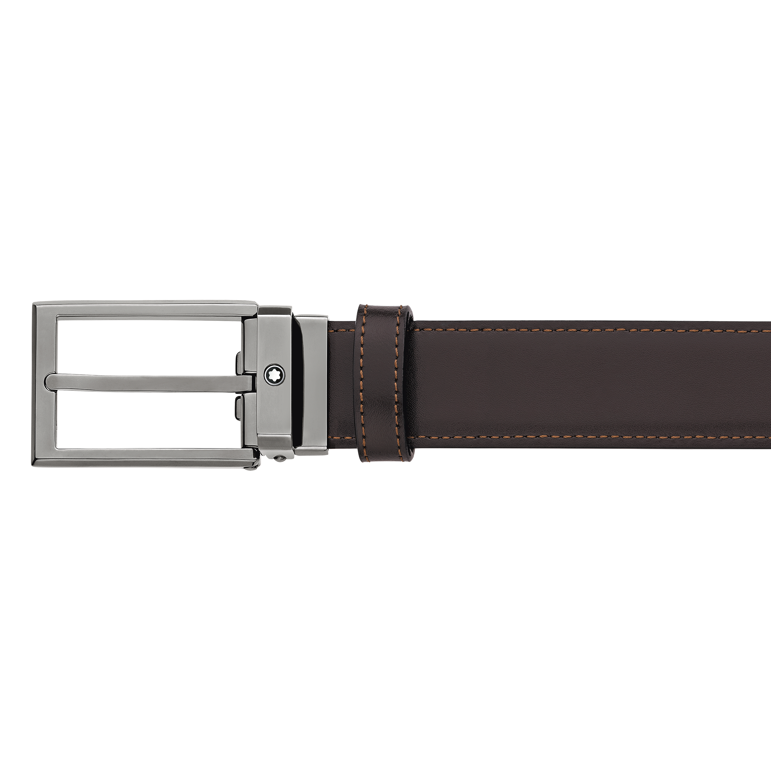Black/brown 30 mm reversible leather belt, image 2