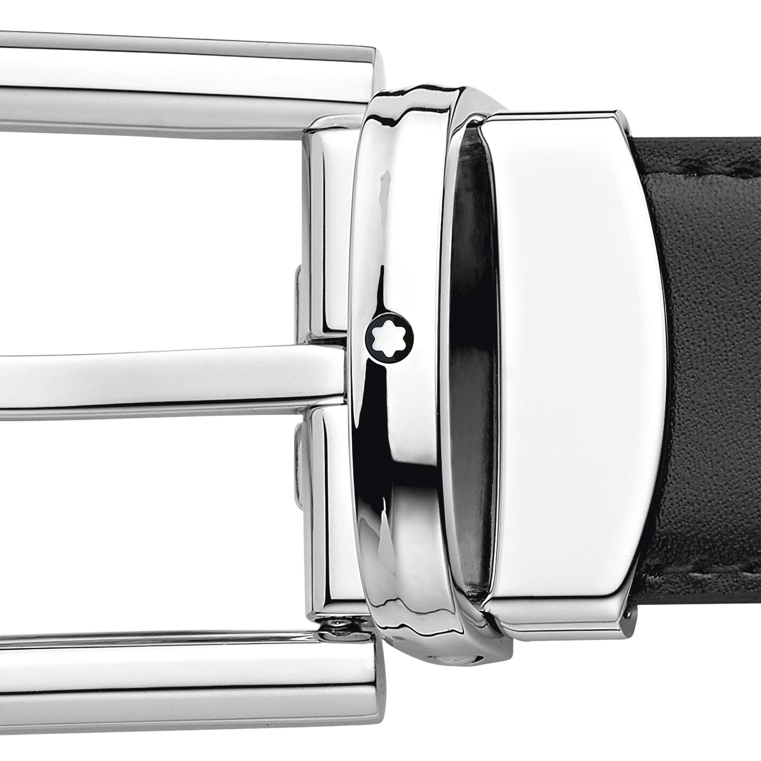Horseshoe buckle black/brown 30 mm reversible leather belt, image 4