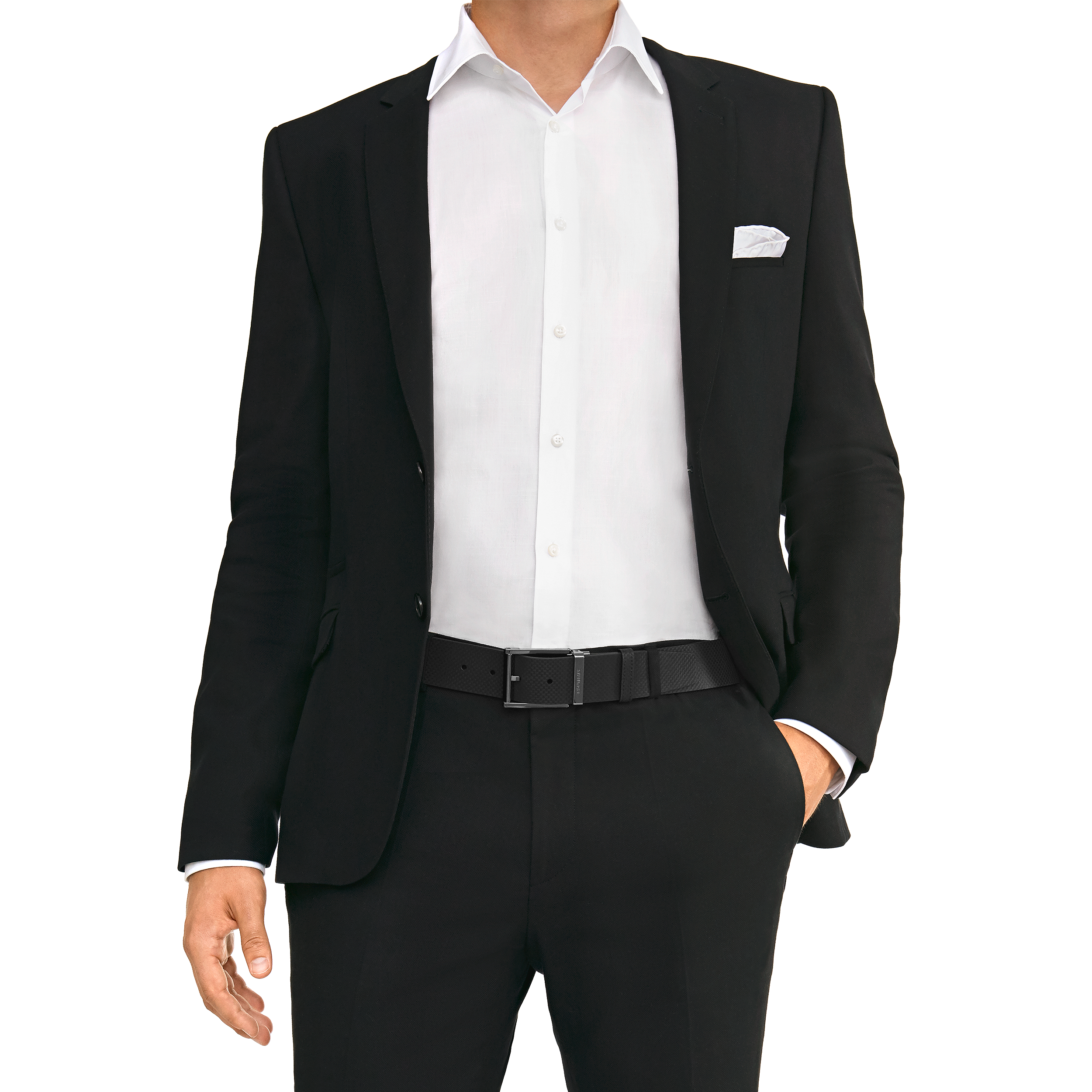 Black cut-to-size casual belt, image 4