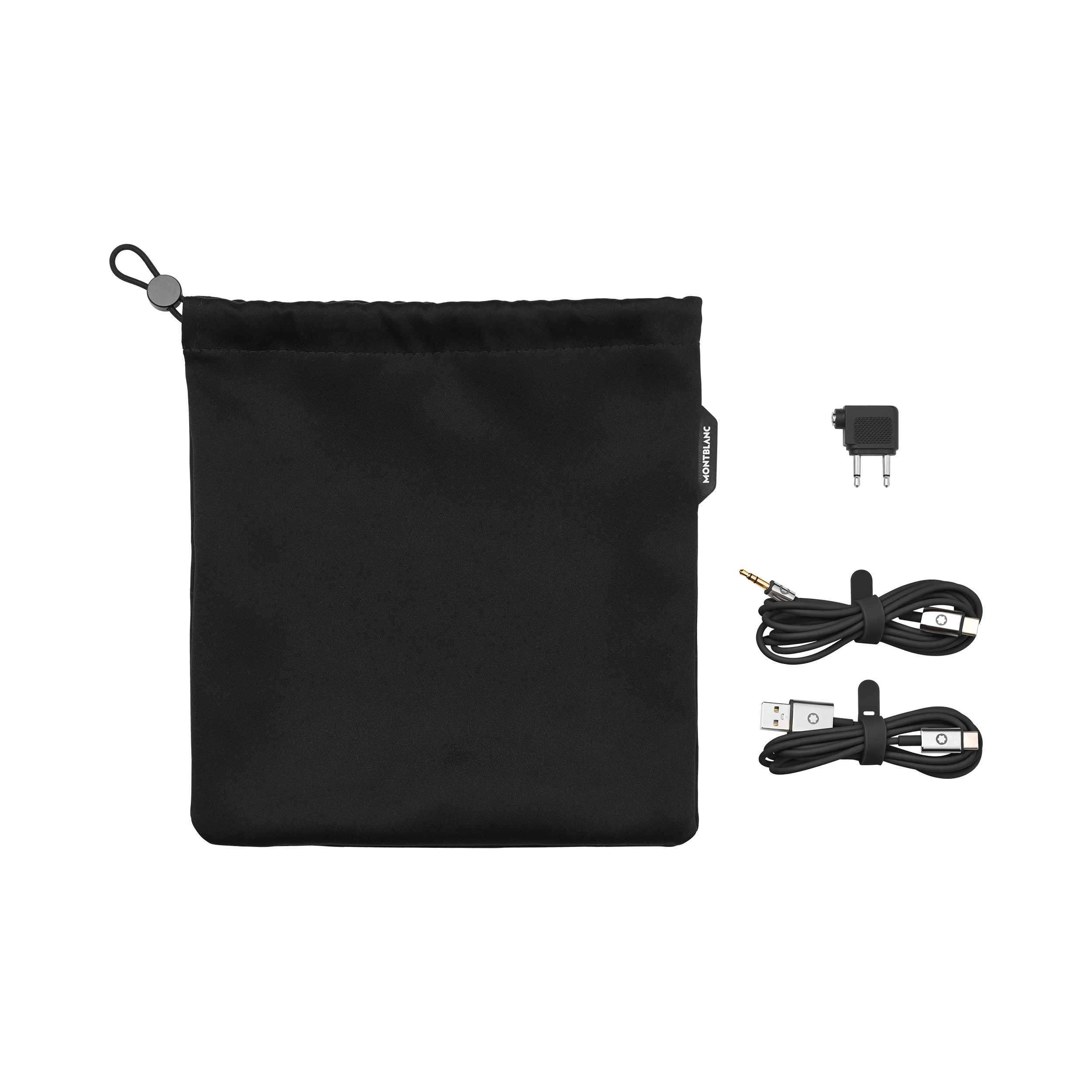 Black Travel Set for Montblanc MB 01 Headphones