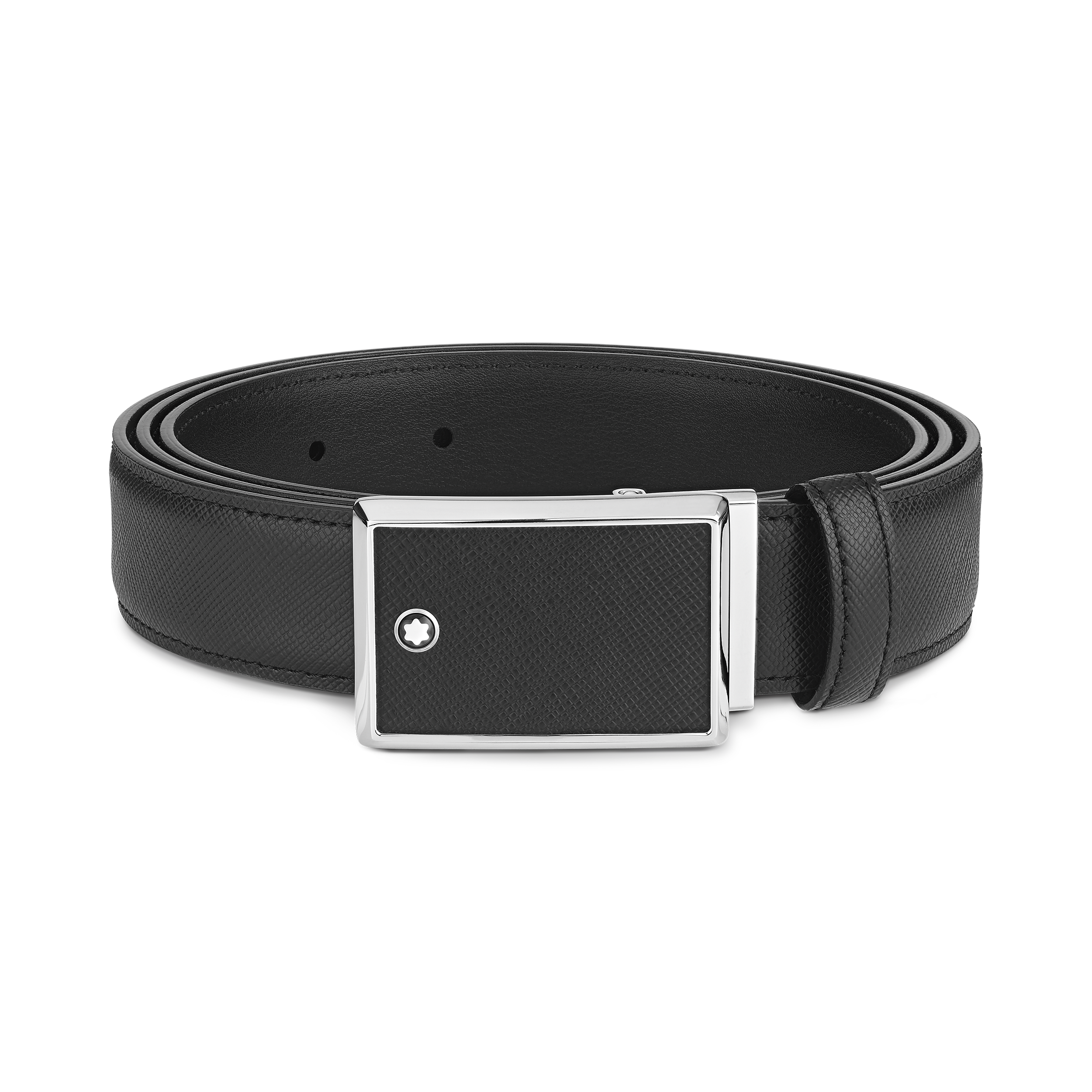 Black 30 mm leather belt