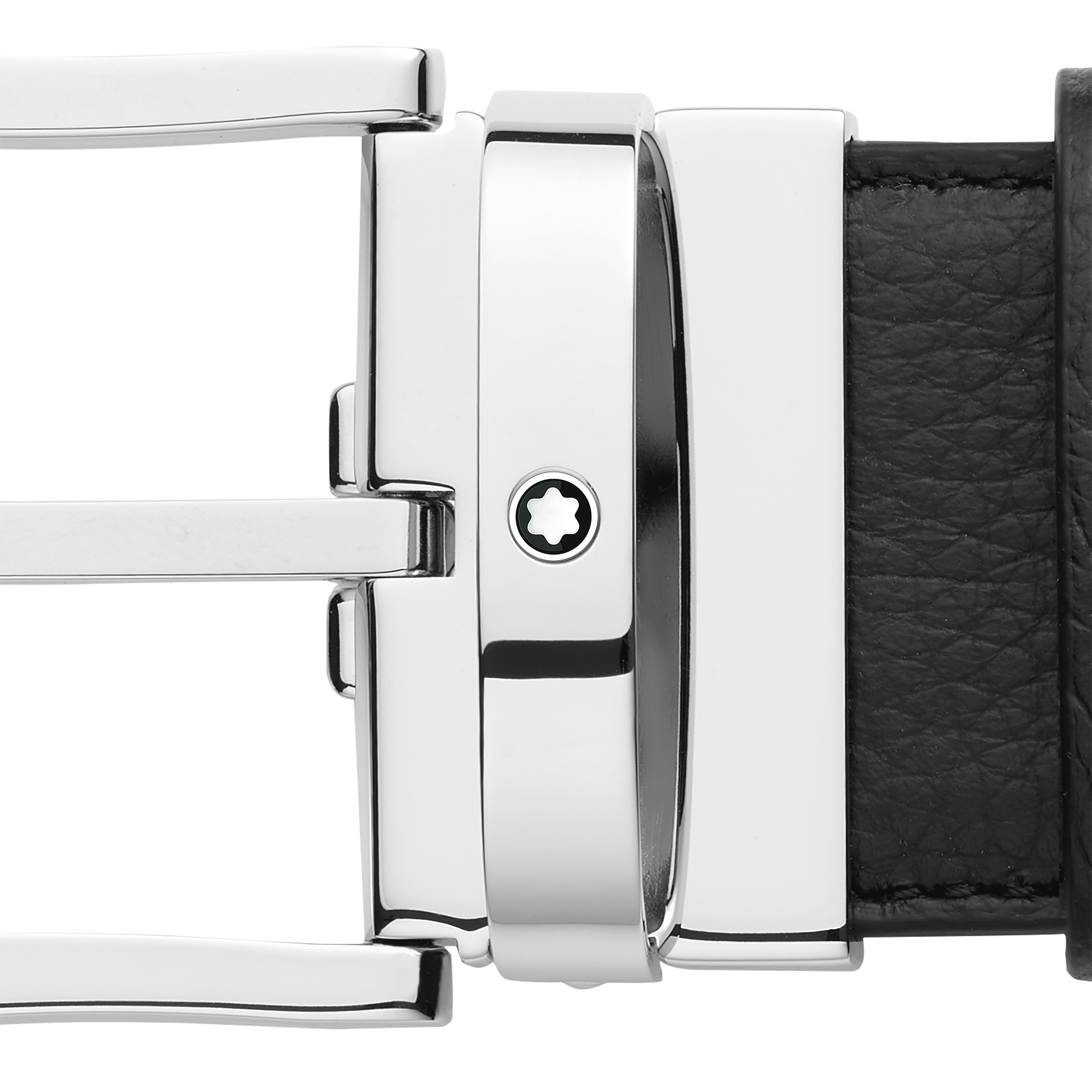 Black 40 mm leather belt, image 3