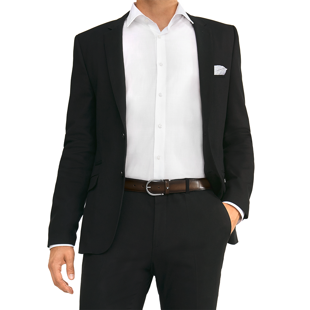 Dark brown cut-to-size business belt, image 2
