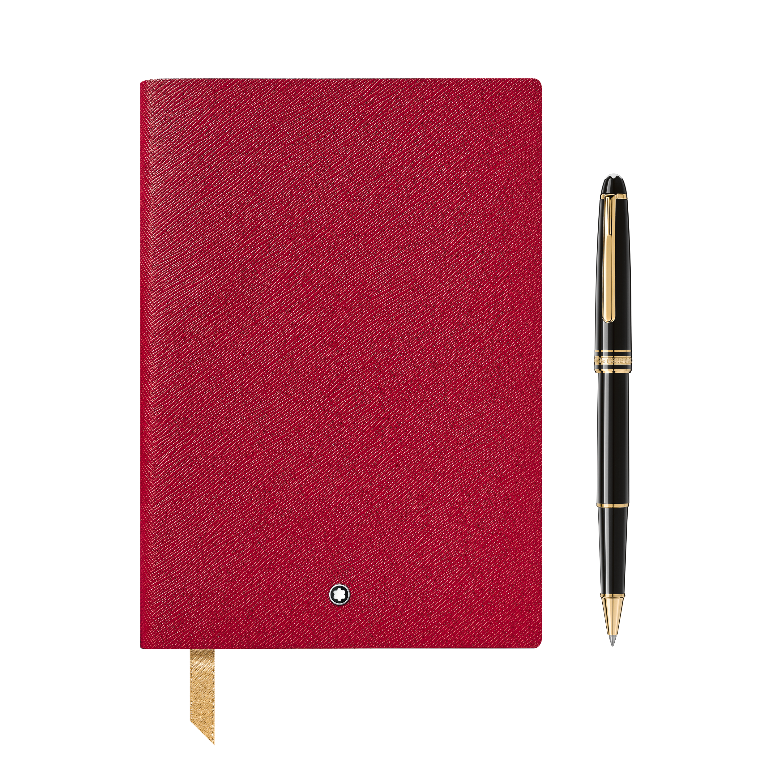 Gift Set with Meisterstück Classique Gold-Coated Rollerball and Notebook #146 Red