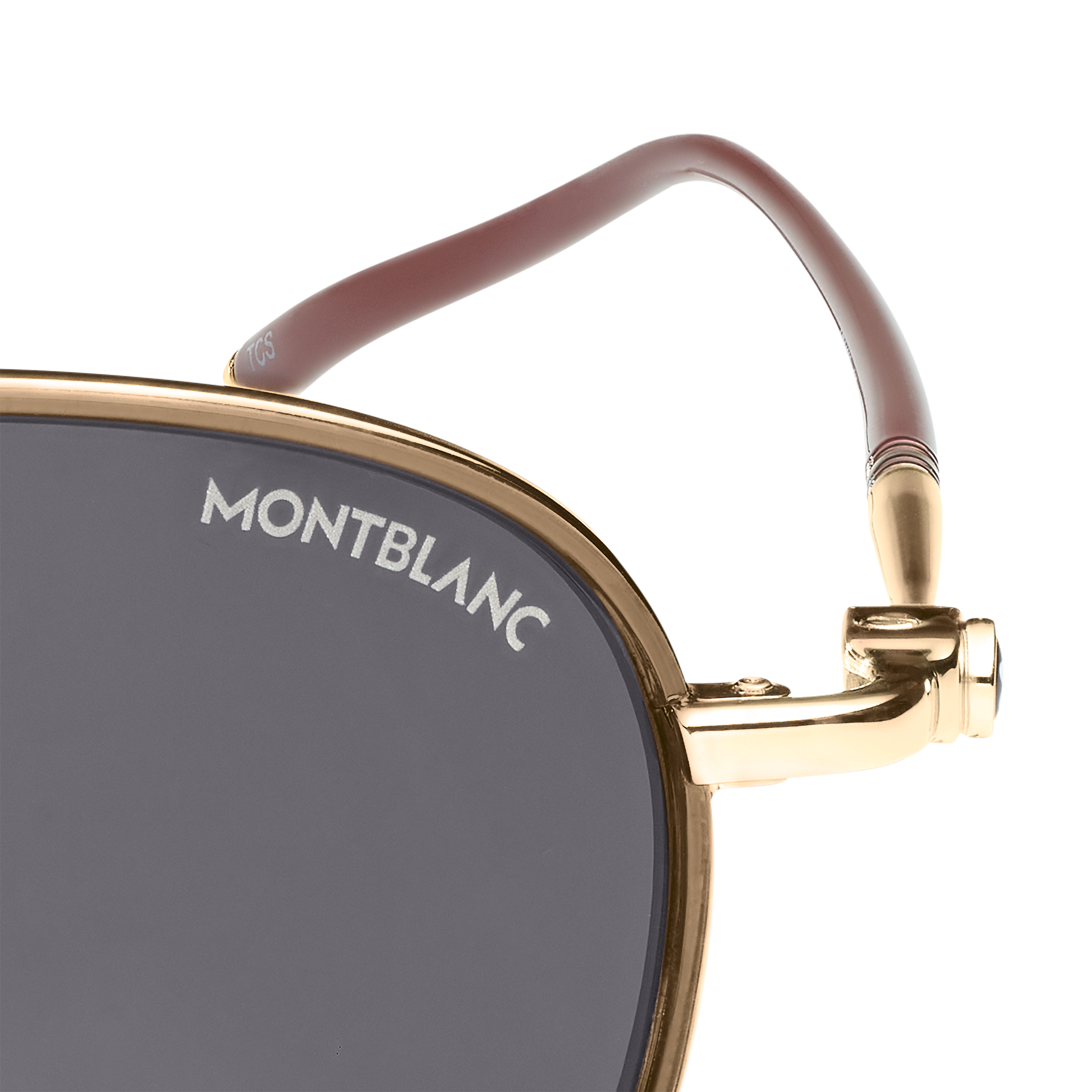Squared Sunglasses with Gold Colored Metal Frame, image 2