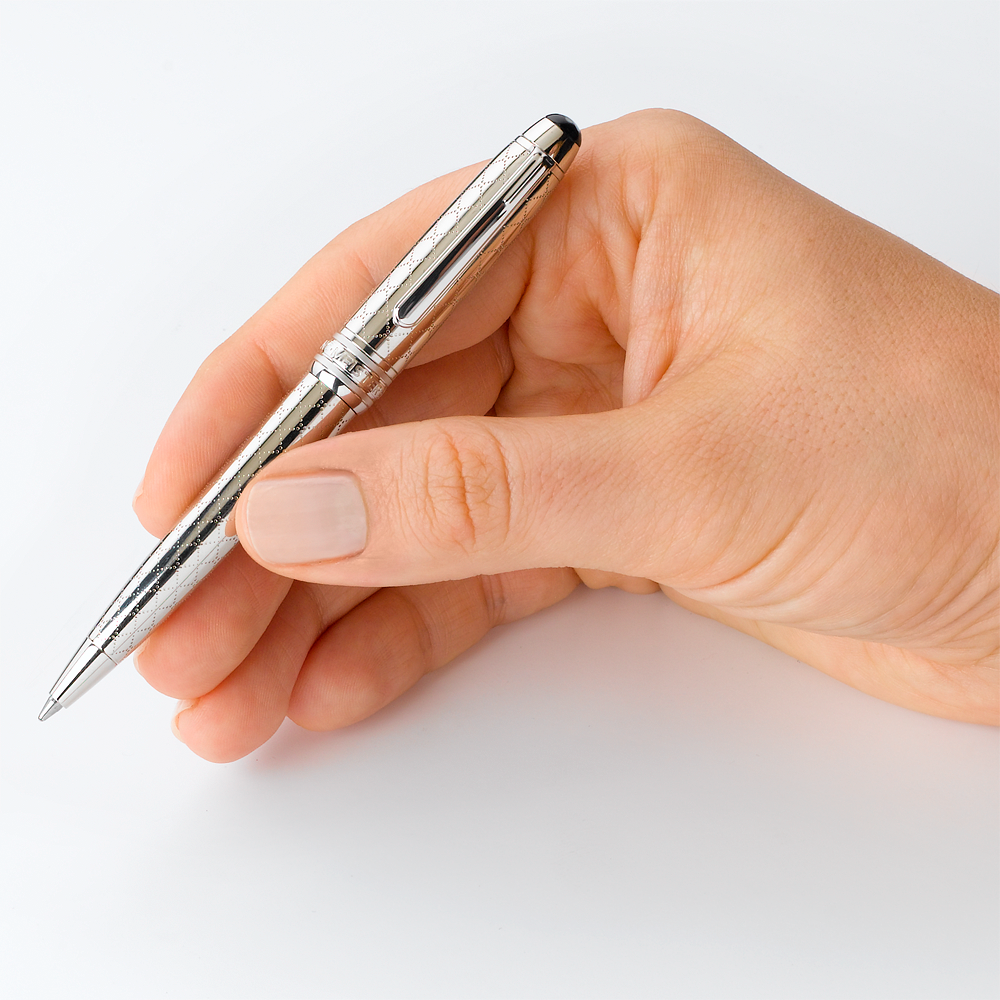 Meisterstück Solitaire Jewelry Collection, Platinum-coated Hommage à W.A. Mozart Ballpoint Pen (small size), image 2