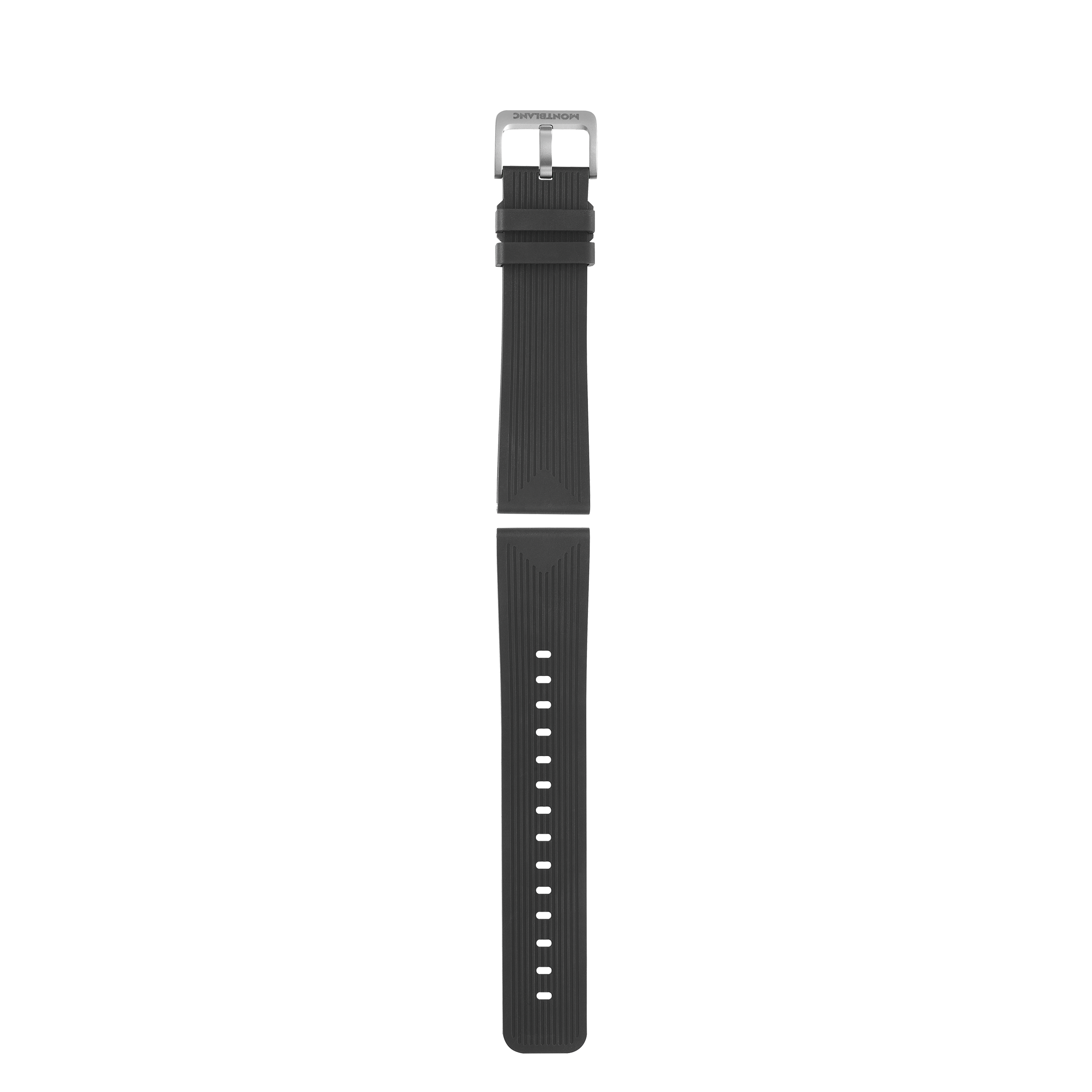 Striped Black Rubber Strap, image 1