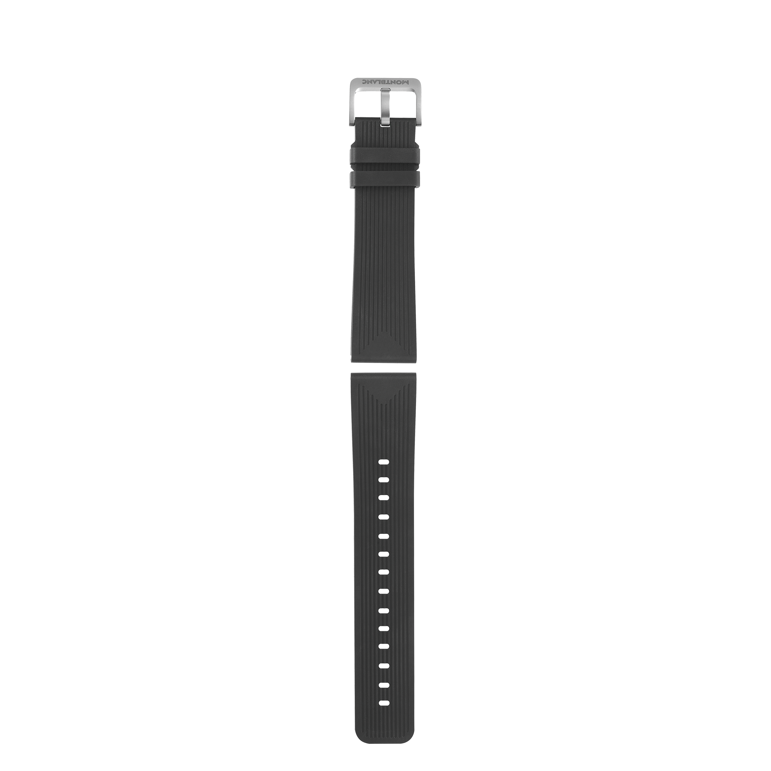 Striped Black Rubber Strap - AED | Montblanc® AE