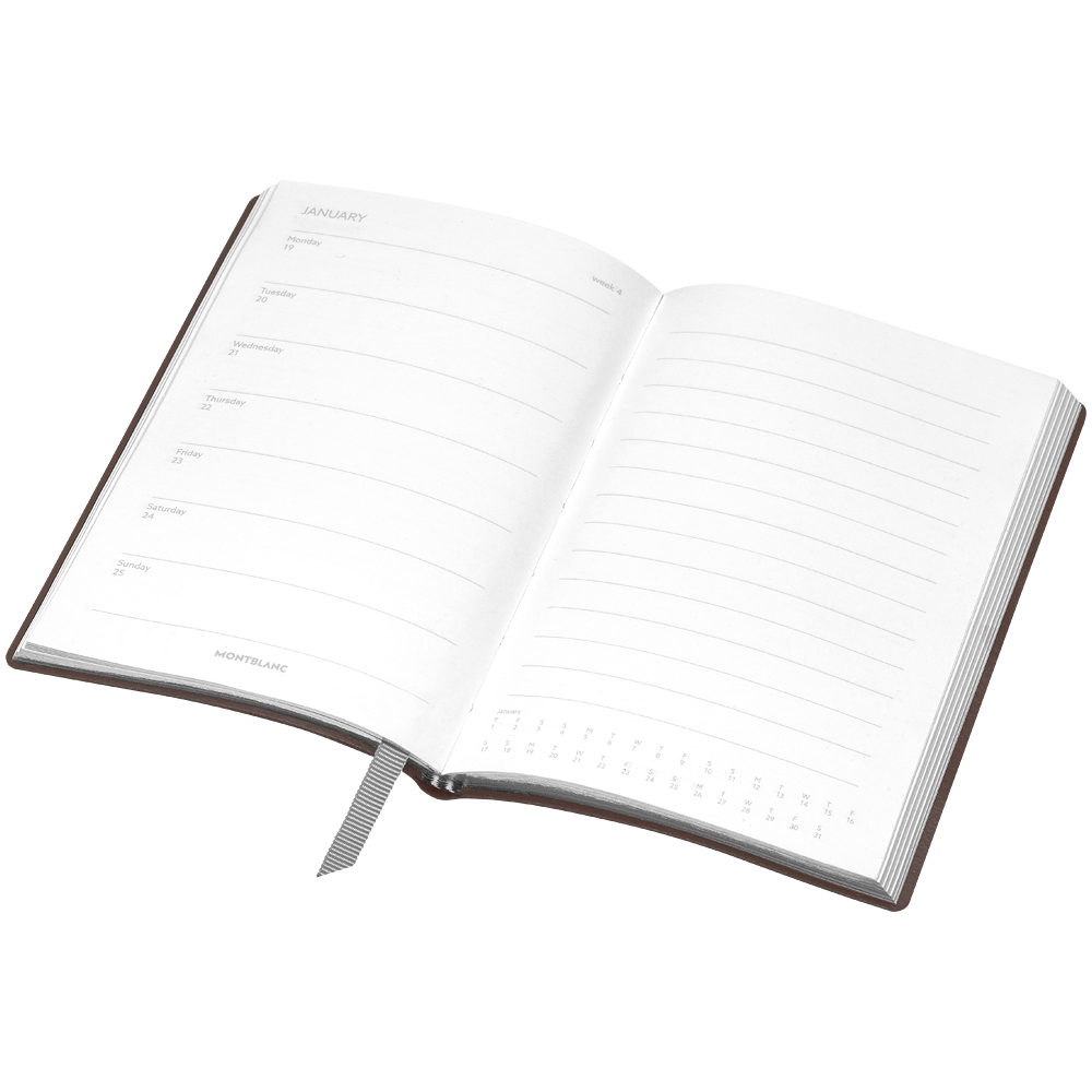 Montblanc Fine Stationery Diary #147 Tobacco, weekly calendar, image 2