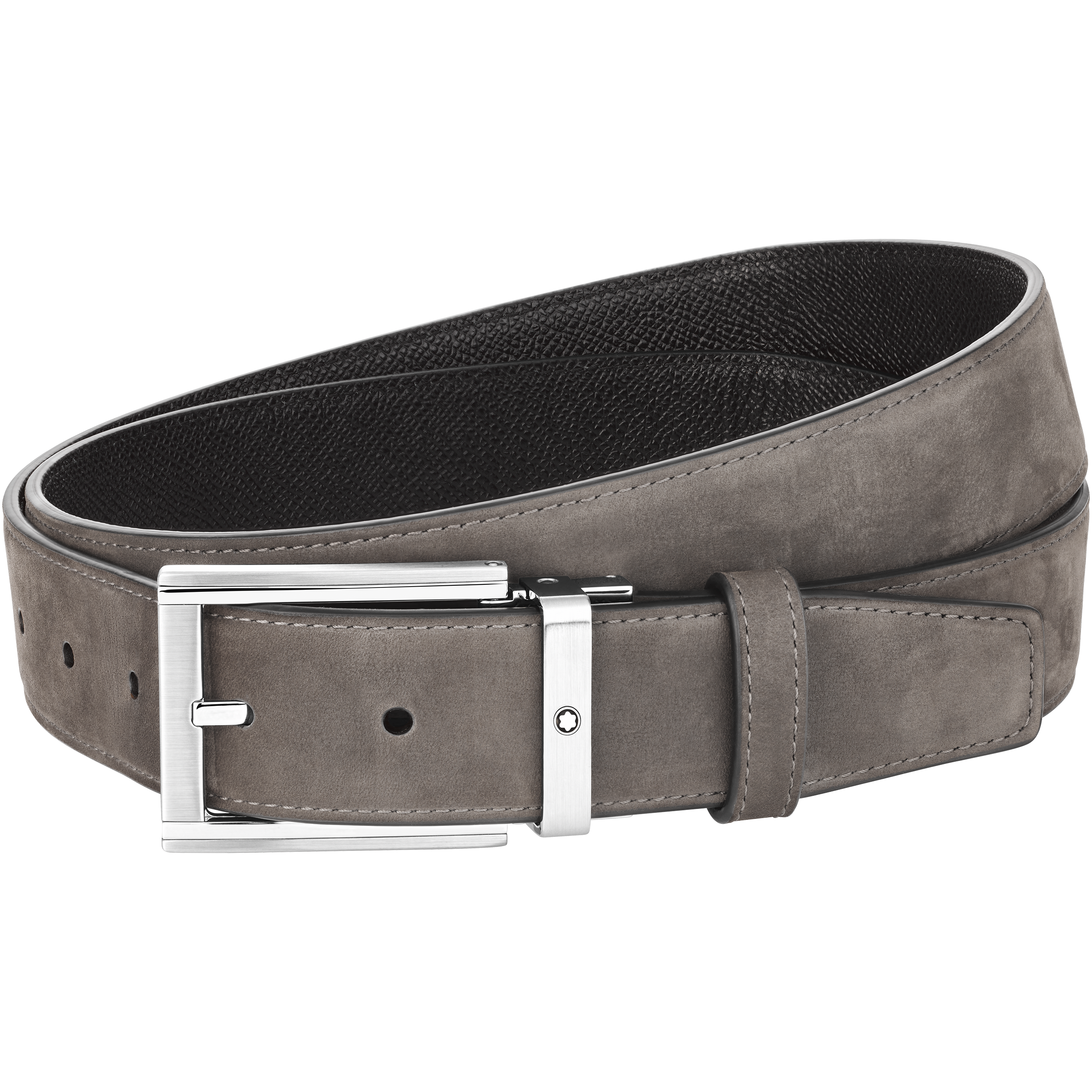 Black/Taupe 35 mm reversible  leather belt, image 1