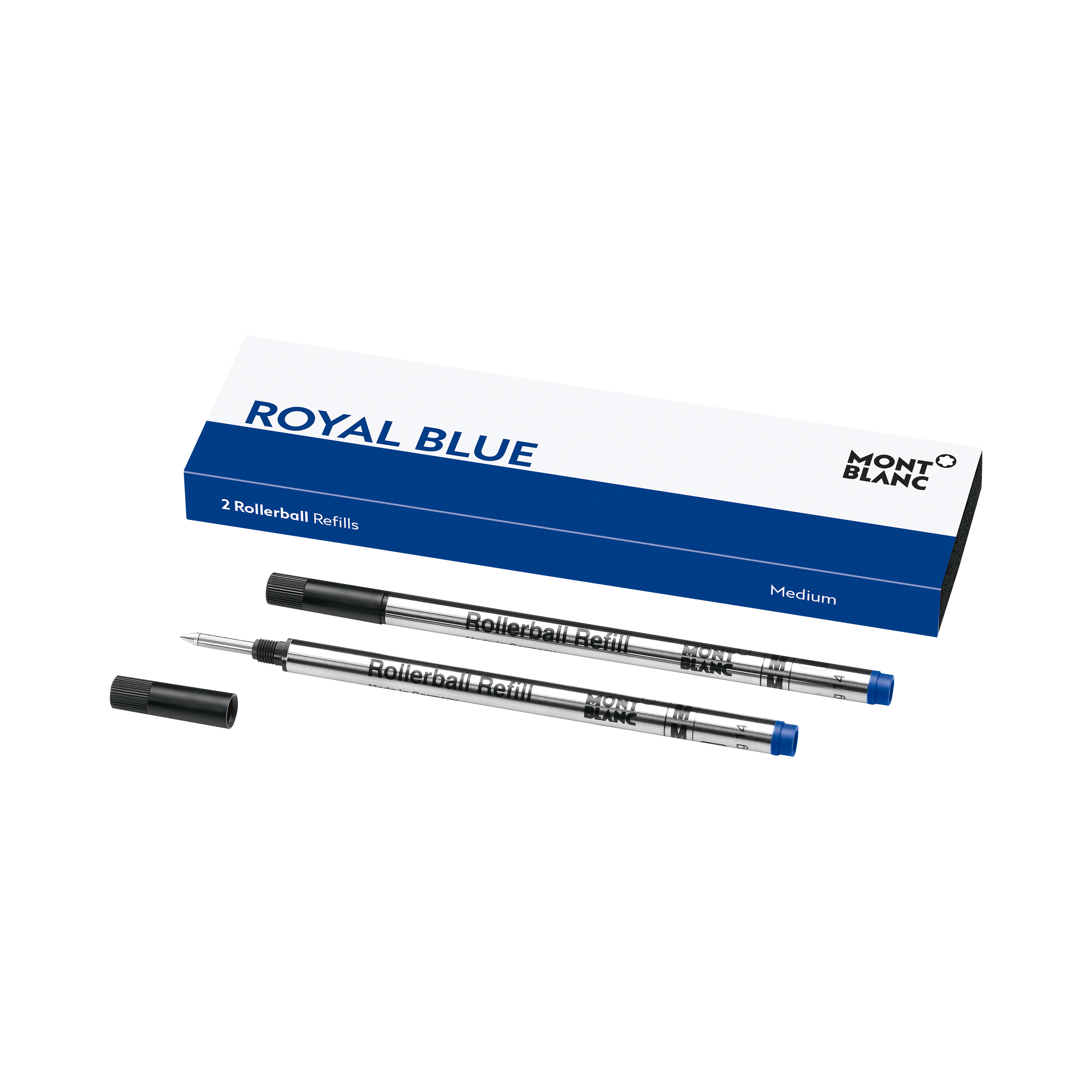 2 Rollerball Refills, Royal Blue - Medium, image 2