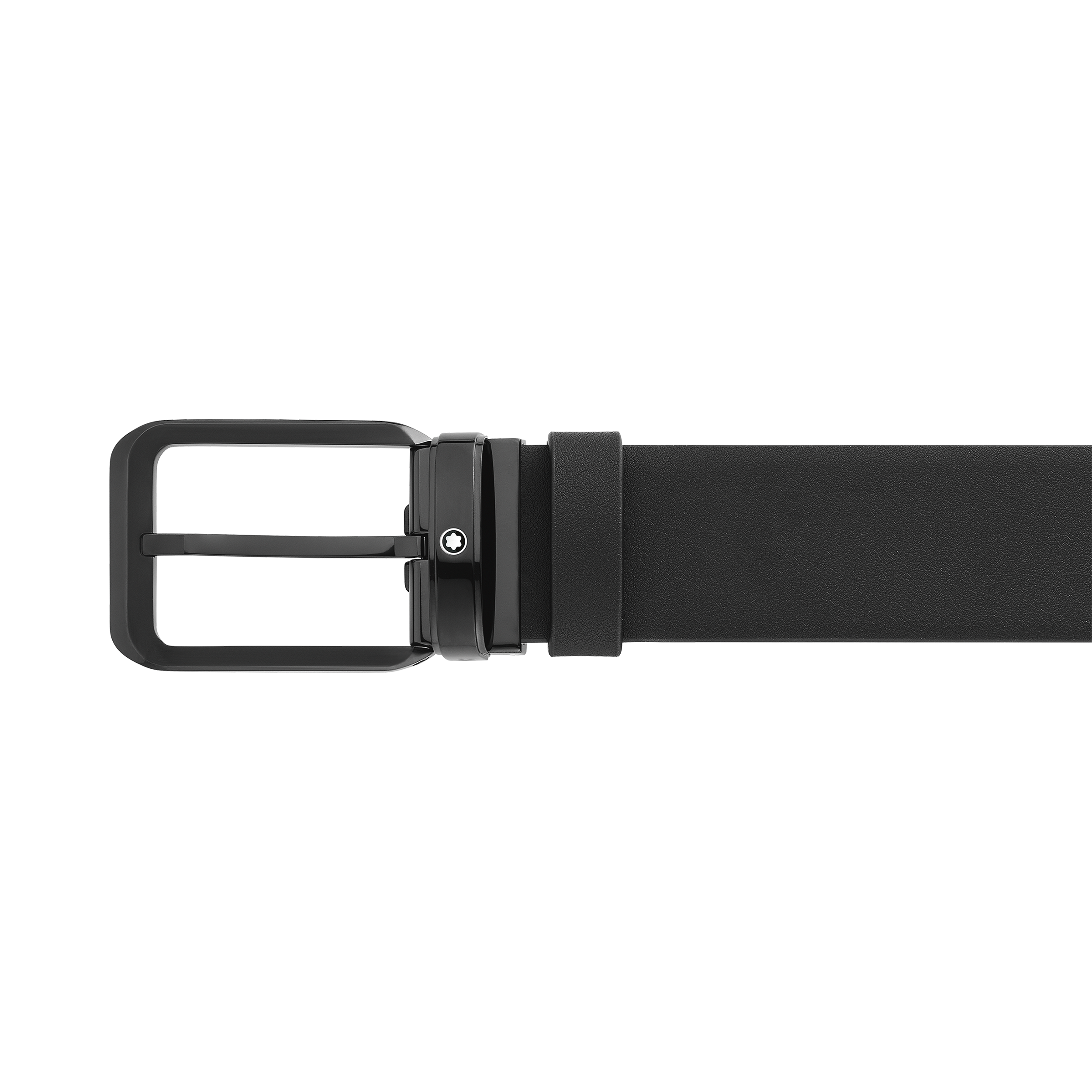 Black 35 mm reversible leather belt, image 1