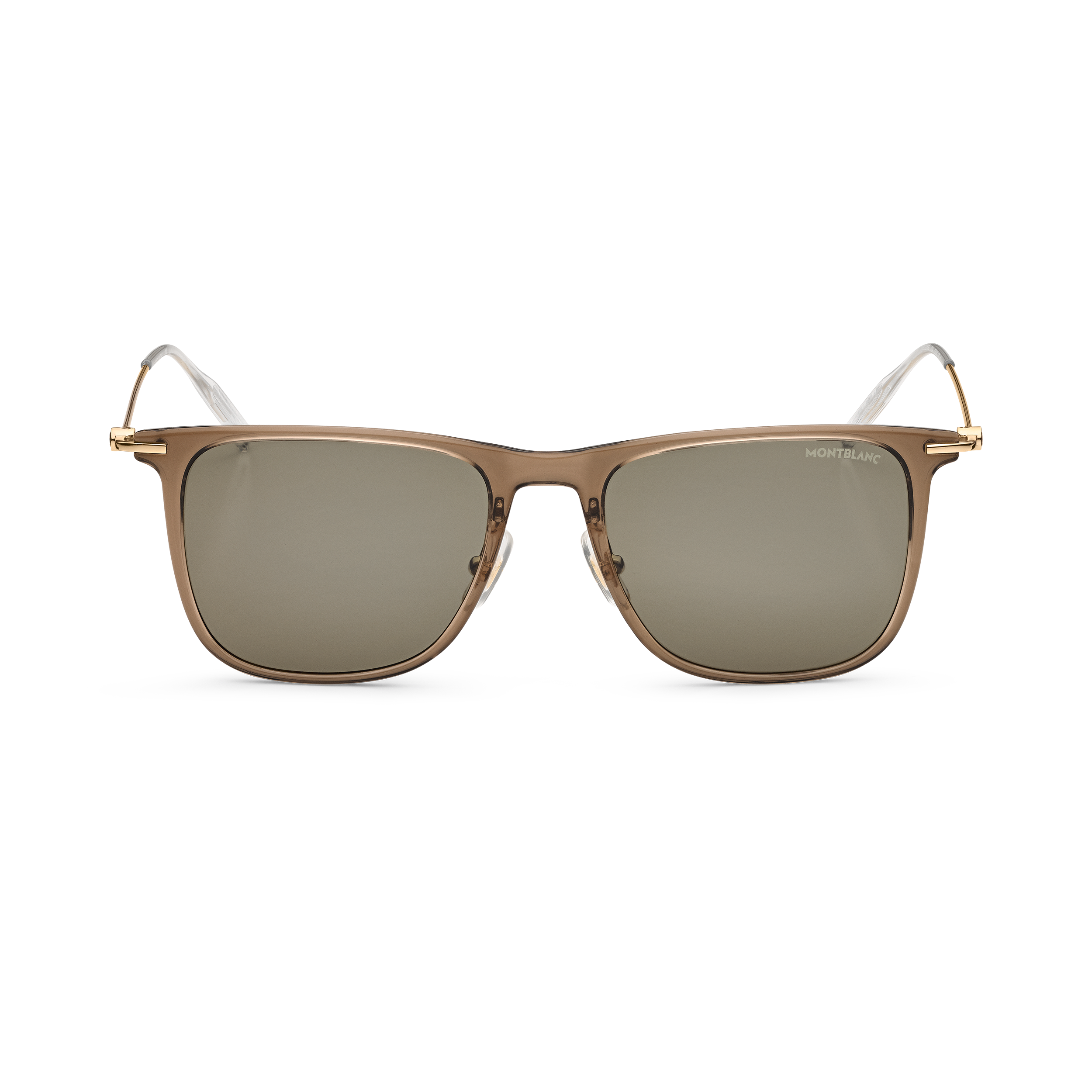 Rectangular Sunglasses with Brown-Colored Injected Frame, image 1