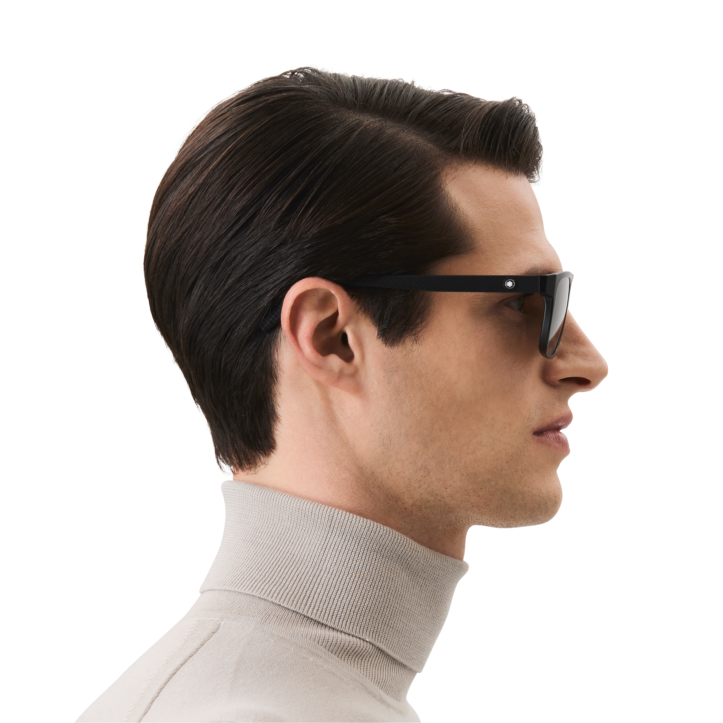 Rectangular Sunglasses with Black-Colored Injected Frame, image 4