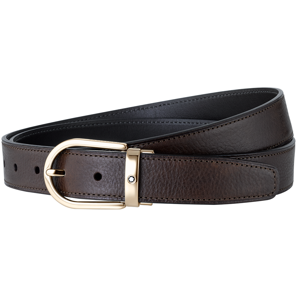 Black/brown reversible cut-to-size casual belt, image 2