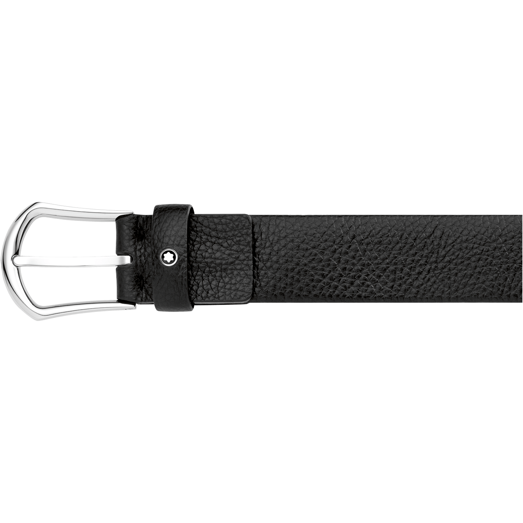 Rounded Horseshoe Shiny Palladium-Coated Pin Buckle, image 1