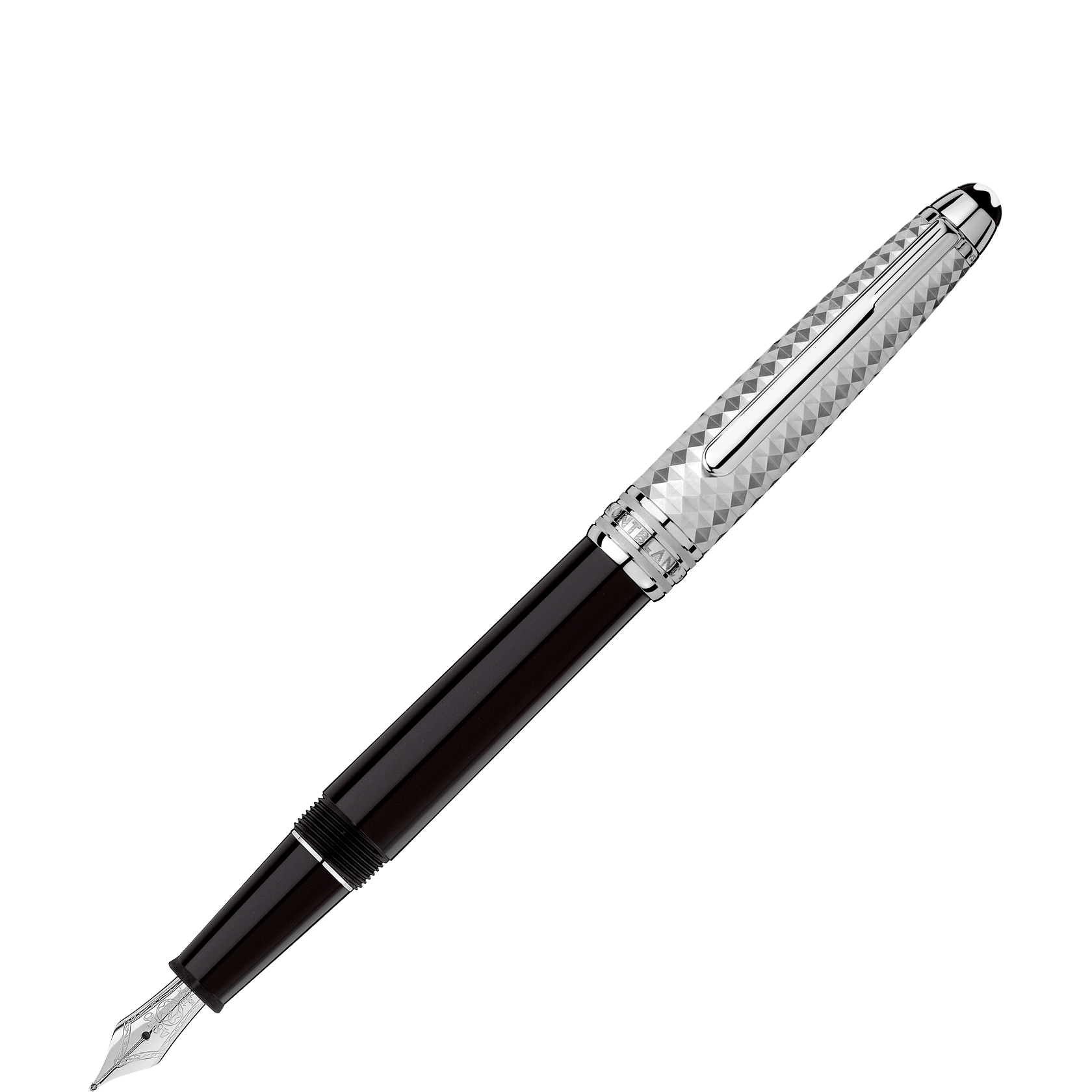 Meisterstück Solitaire Doué Geometric Dimension Platinum Classique Fountain Pen, image 1