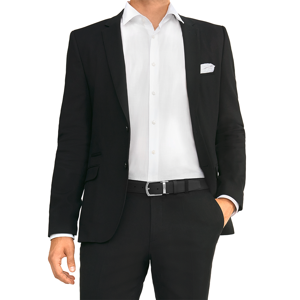 Black cut-to-size business belt, image 1