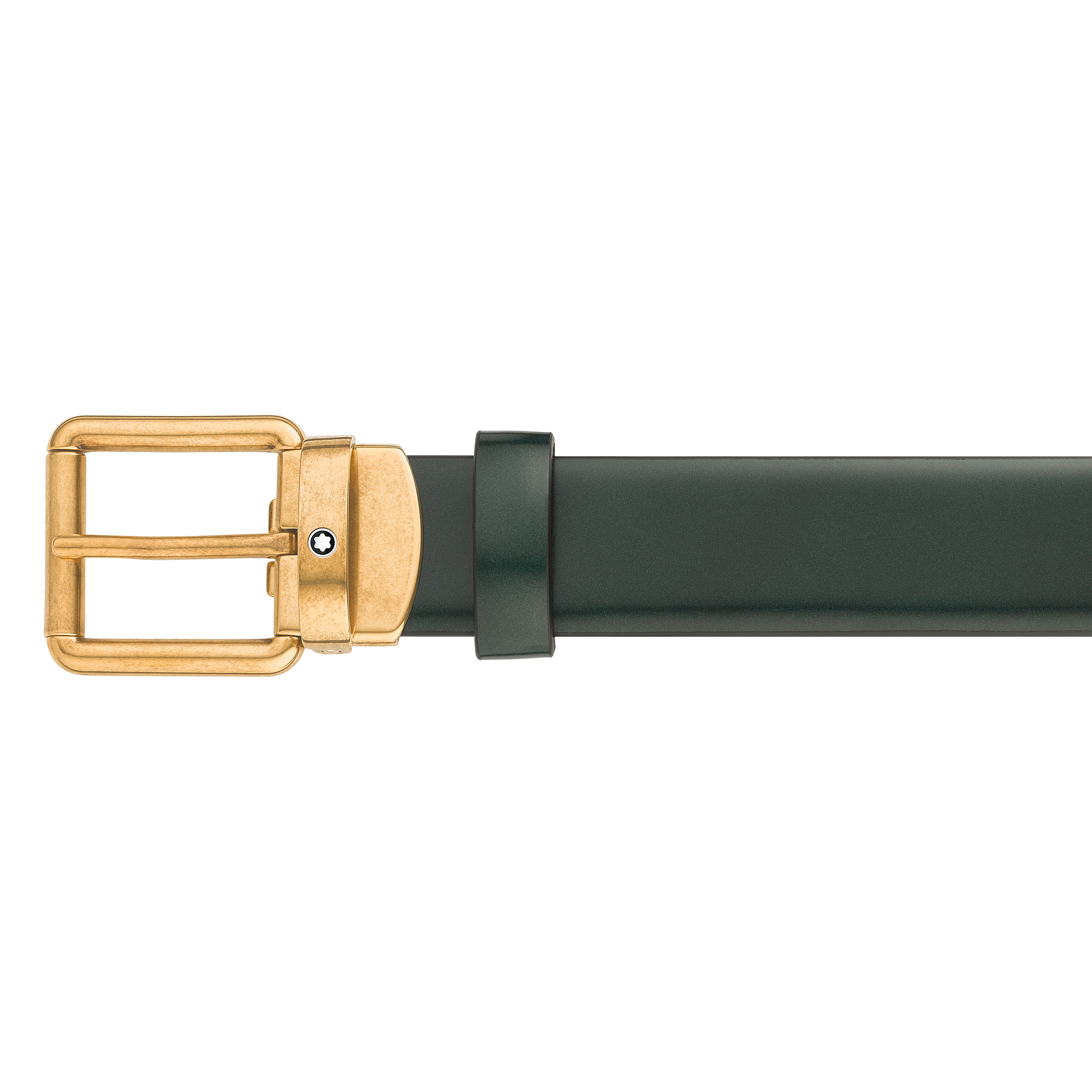 Brushed green 30 mm leather belt