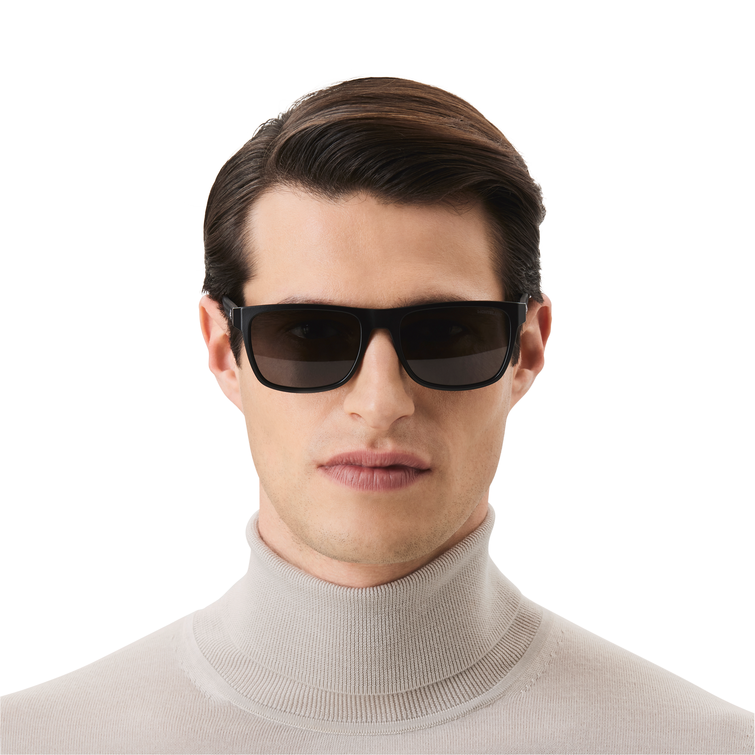 Rectangular Sunglasses with Black-Colored Injected Frame, image 3