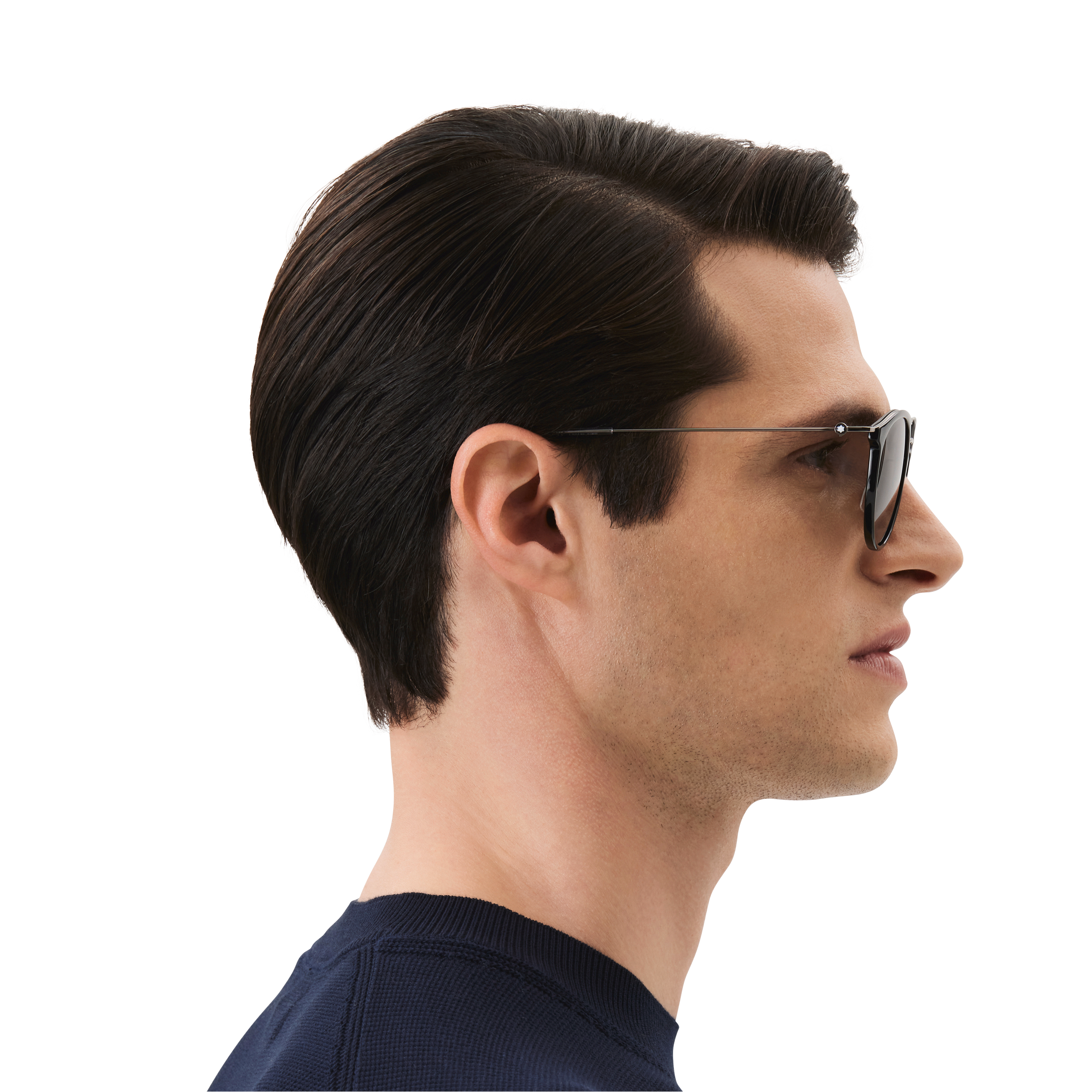 Round Sunglasses with Black-Colored Injected Frame, image 3