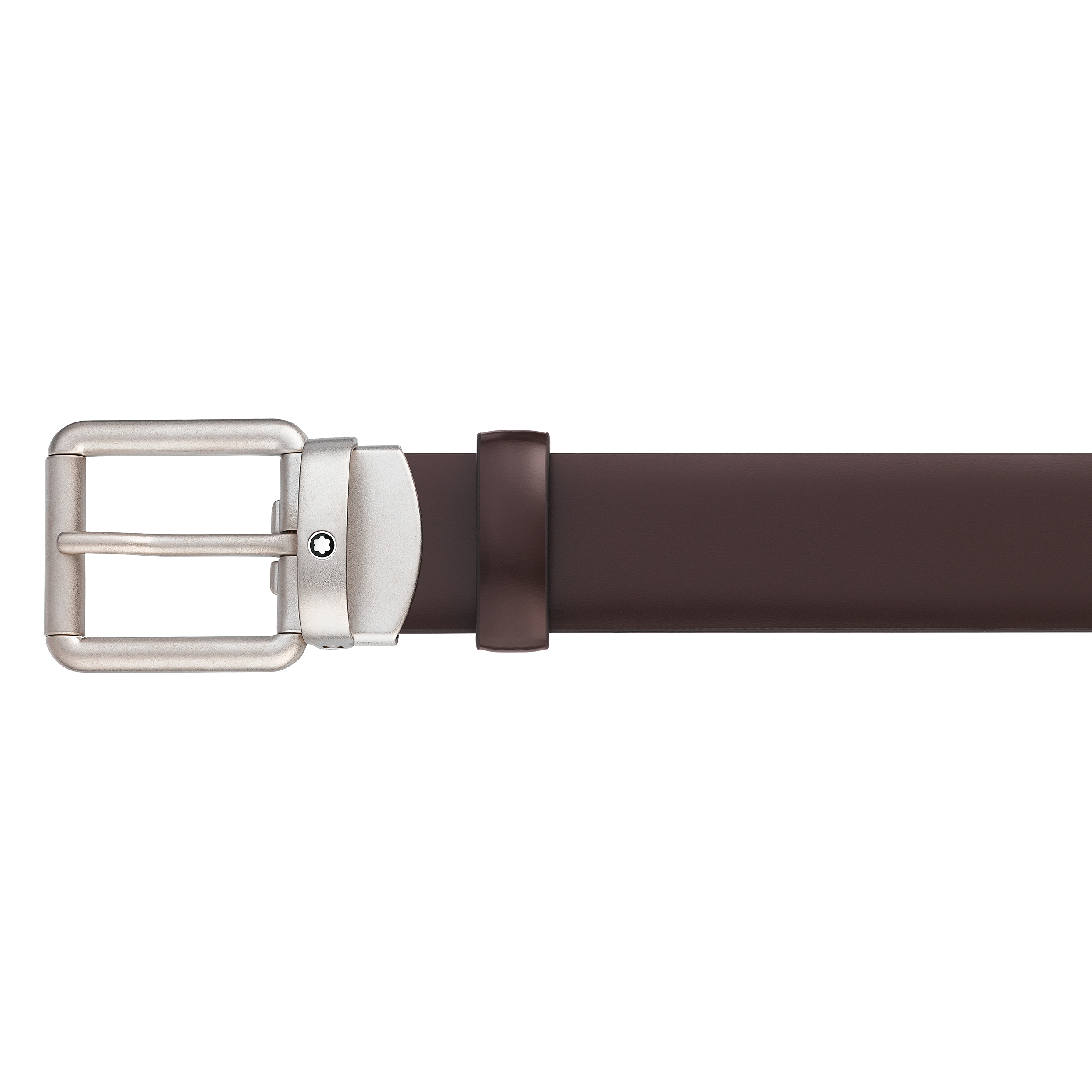 Brushed brown 30 mm leather belt, image 3