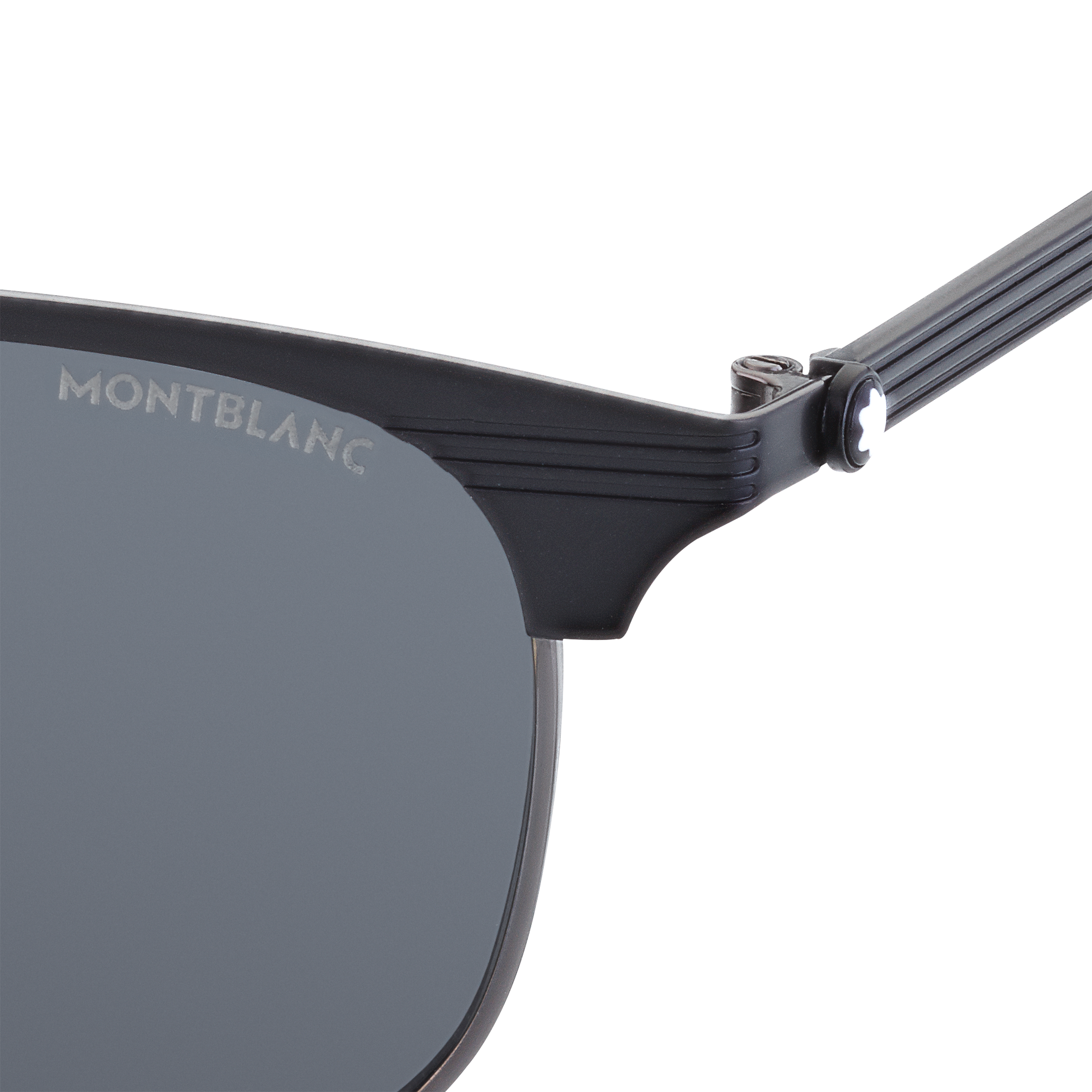 Rectangular Black Metal Frame Sunglasses, image 2