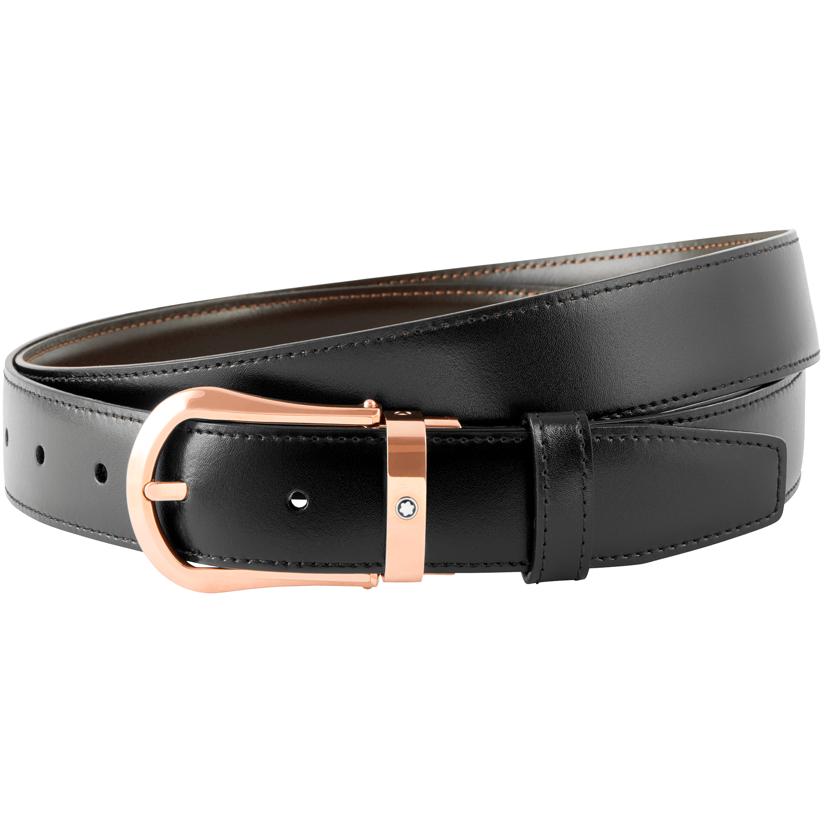 Black/brown reversible cut-to-size business belt, image 1