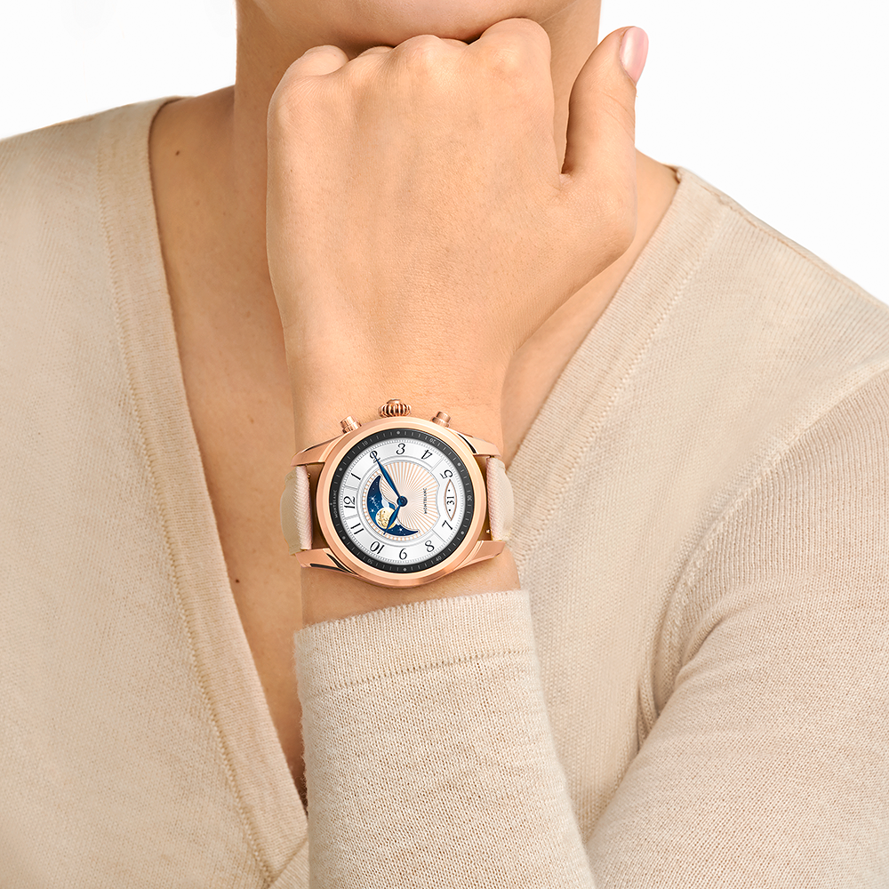 7 صورة ،Montblanc Summit 2+ Smartwatch - Golden Colour with Leather Strap